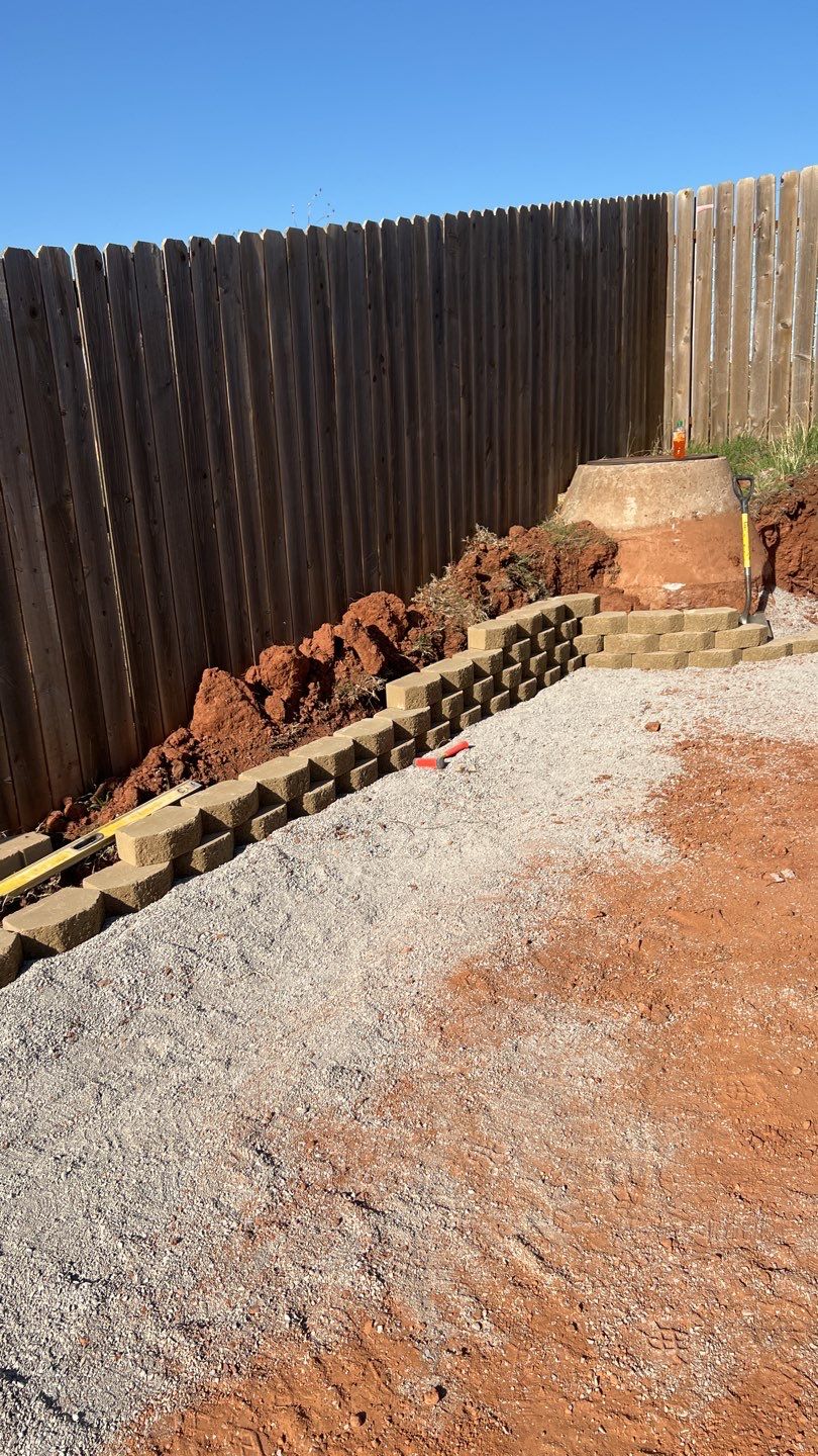 Retaining wall / Playground by Clays Services Inc
