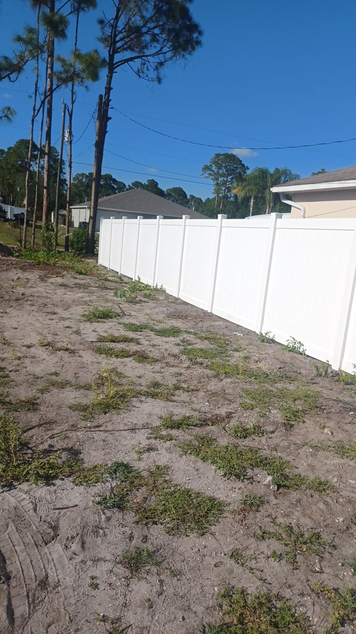 North Port, FL 6 ft. Tall White Vinyl Privacy Fence  by Asap fence and gates, LLC