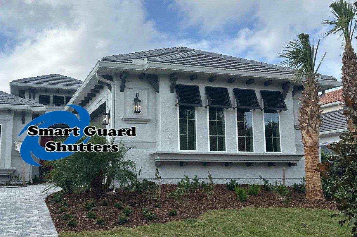 Decorative Bahamas in Dark Anodized Bronze by Smart Guard Shutters