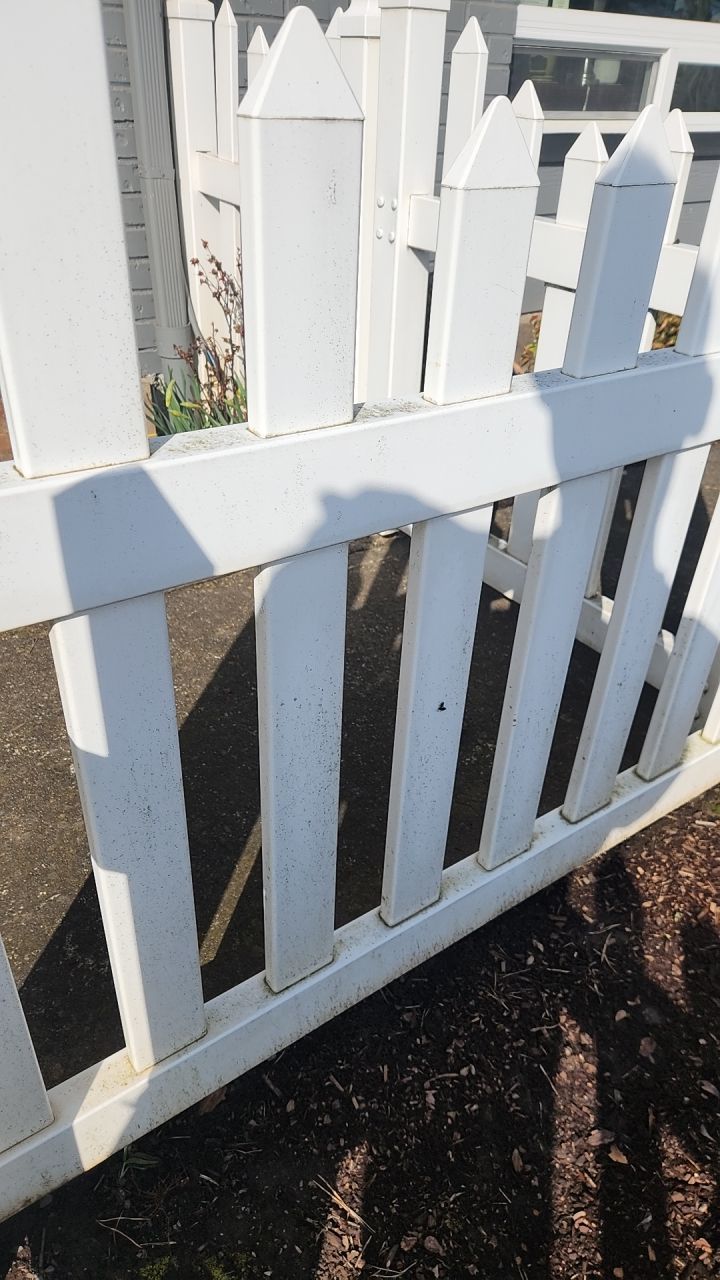 Vinyl Fence Wash using Soft wash solution by Willamette Outdoor Wash LLC