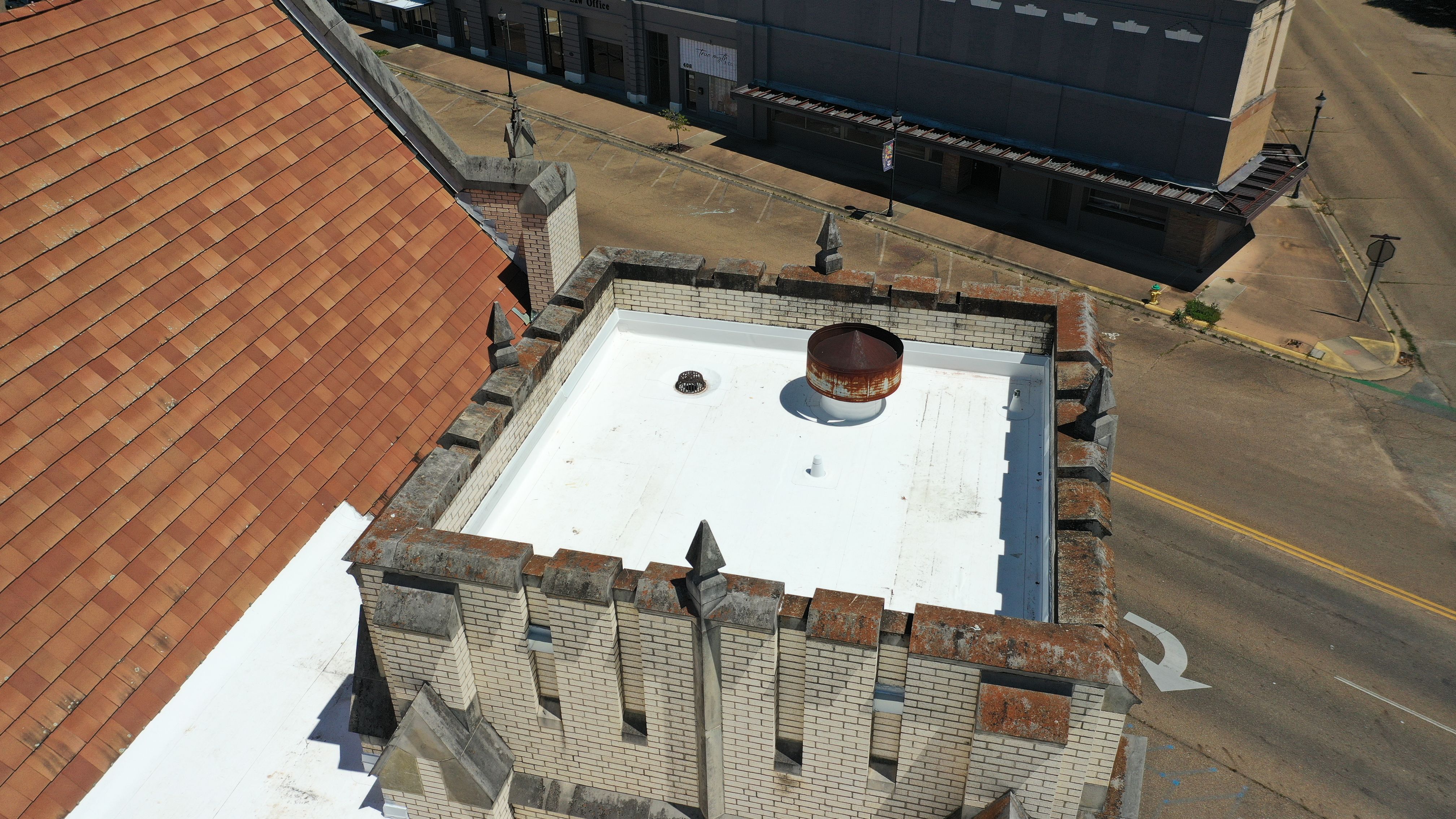 Commercial Roofing Installation using 50 mil PVC by Hostetler Roofing
