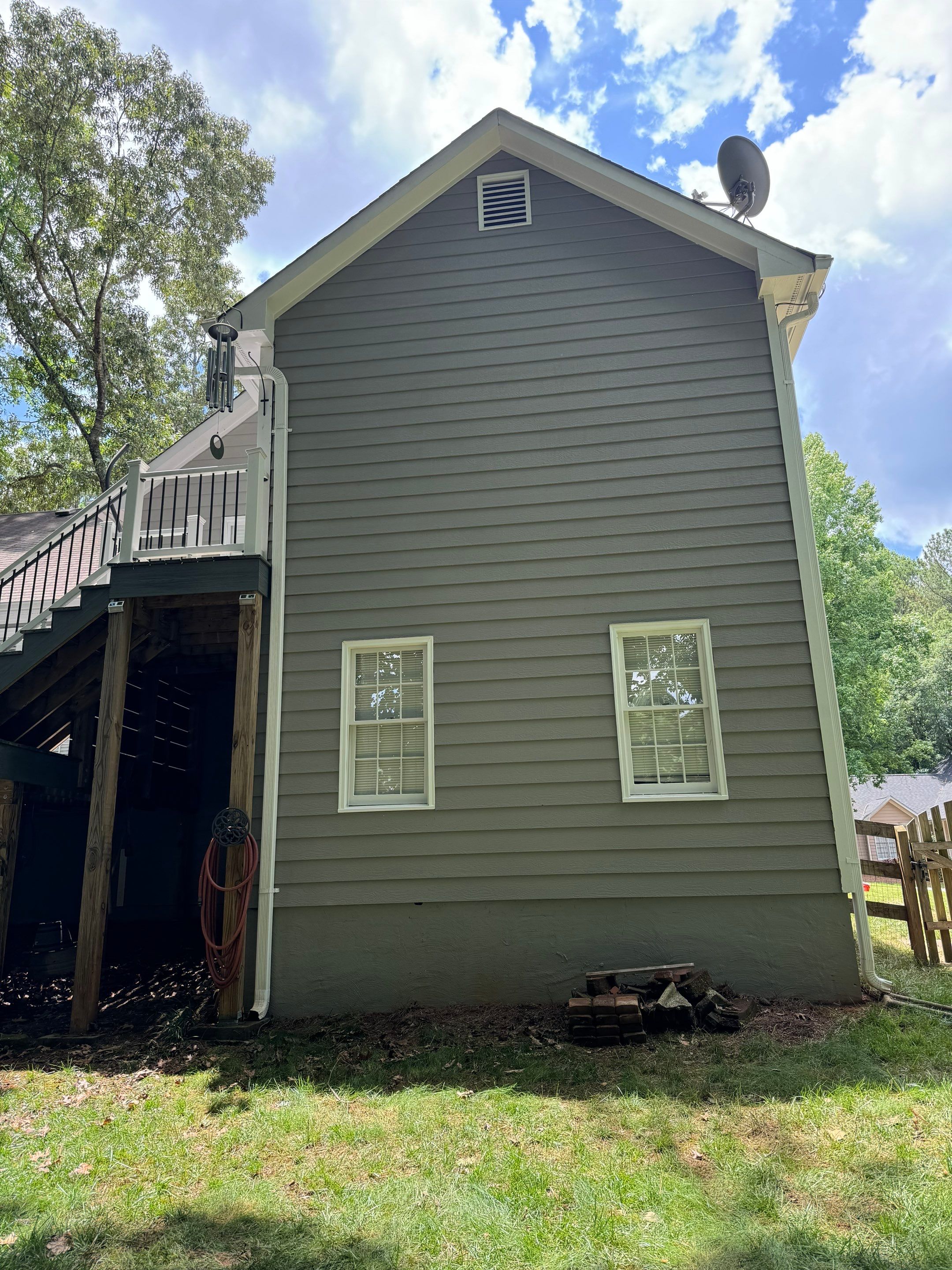 Exterior Painting and Chimney Siding Refresh in Woodstock, Georgia by Swift Home Renovations