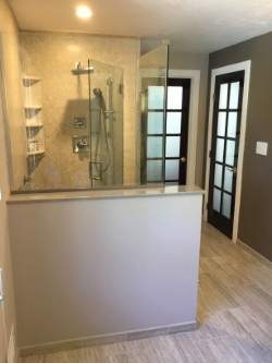 Custom Shower Installation New Knee Wall
