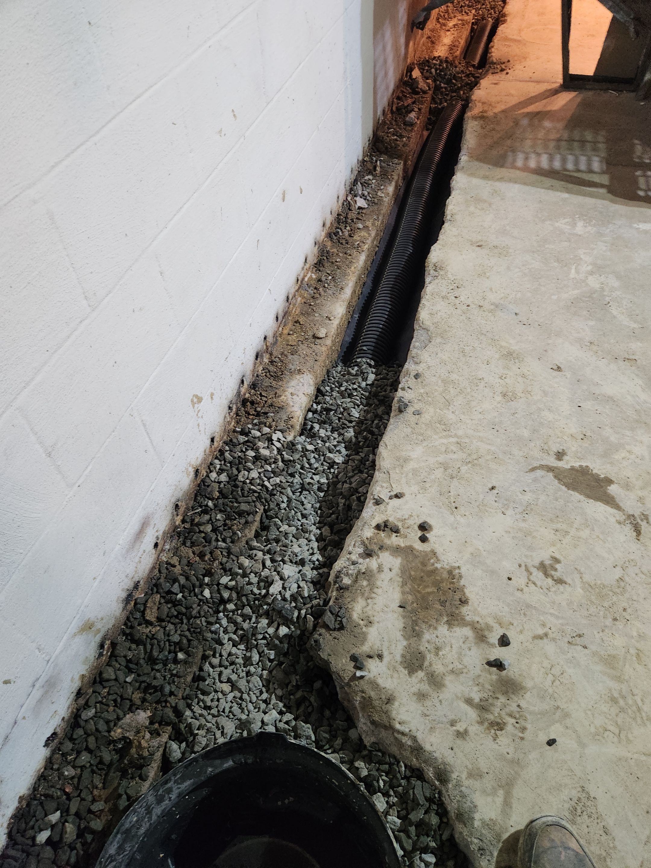 Interior French Drain in Princeton, NJ by Pure Service Pro, LLC 