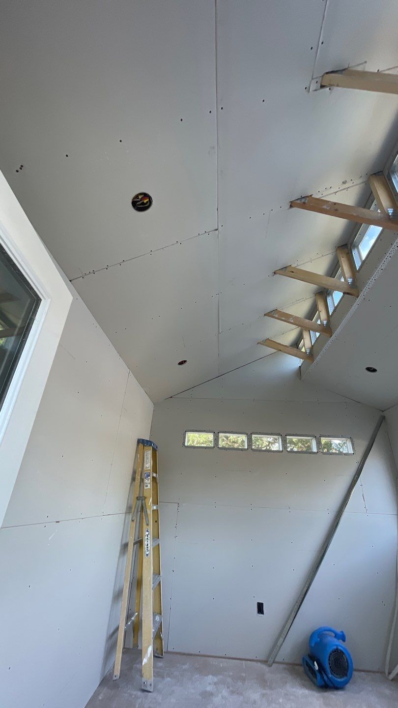 Outdoor Office Shed Interior Remodel in Longwood: From Drywall to Paint by HandyMangum