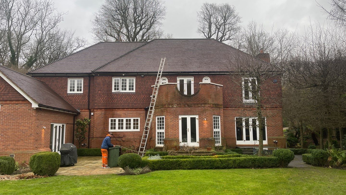 Roof Cleaning and Biocide Treatment using Honda 15lpm Low Pressure Washing Machine by Ges Exterior Cleaning ltd