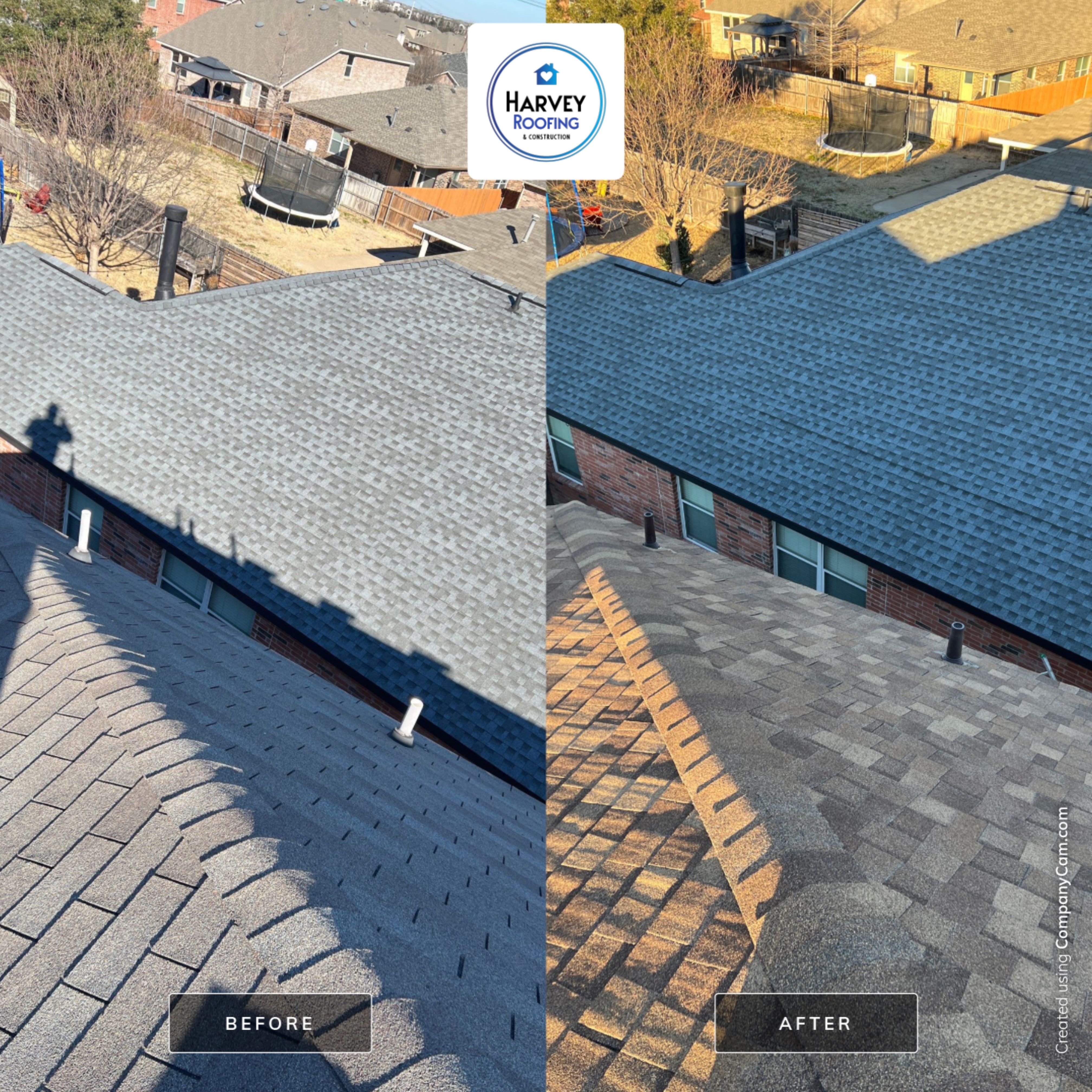 Residential Roofing Installation using ATLAS Pinnacle Pristine Shingles by Harvey Roofing & Construction