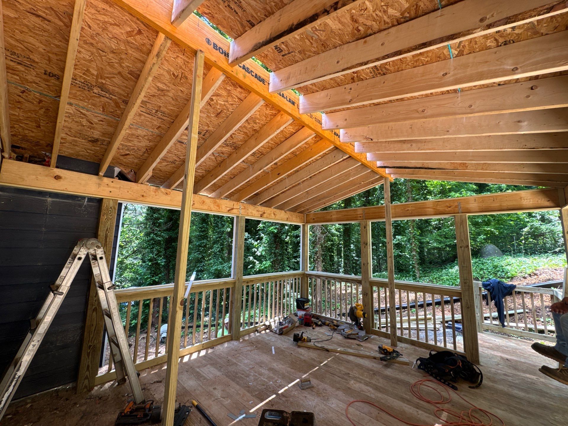 Custom Screened-In Porch and Multi-Level Deck Addition in Acworth by Swift Home Renovations
