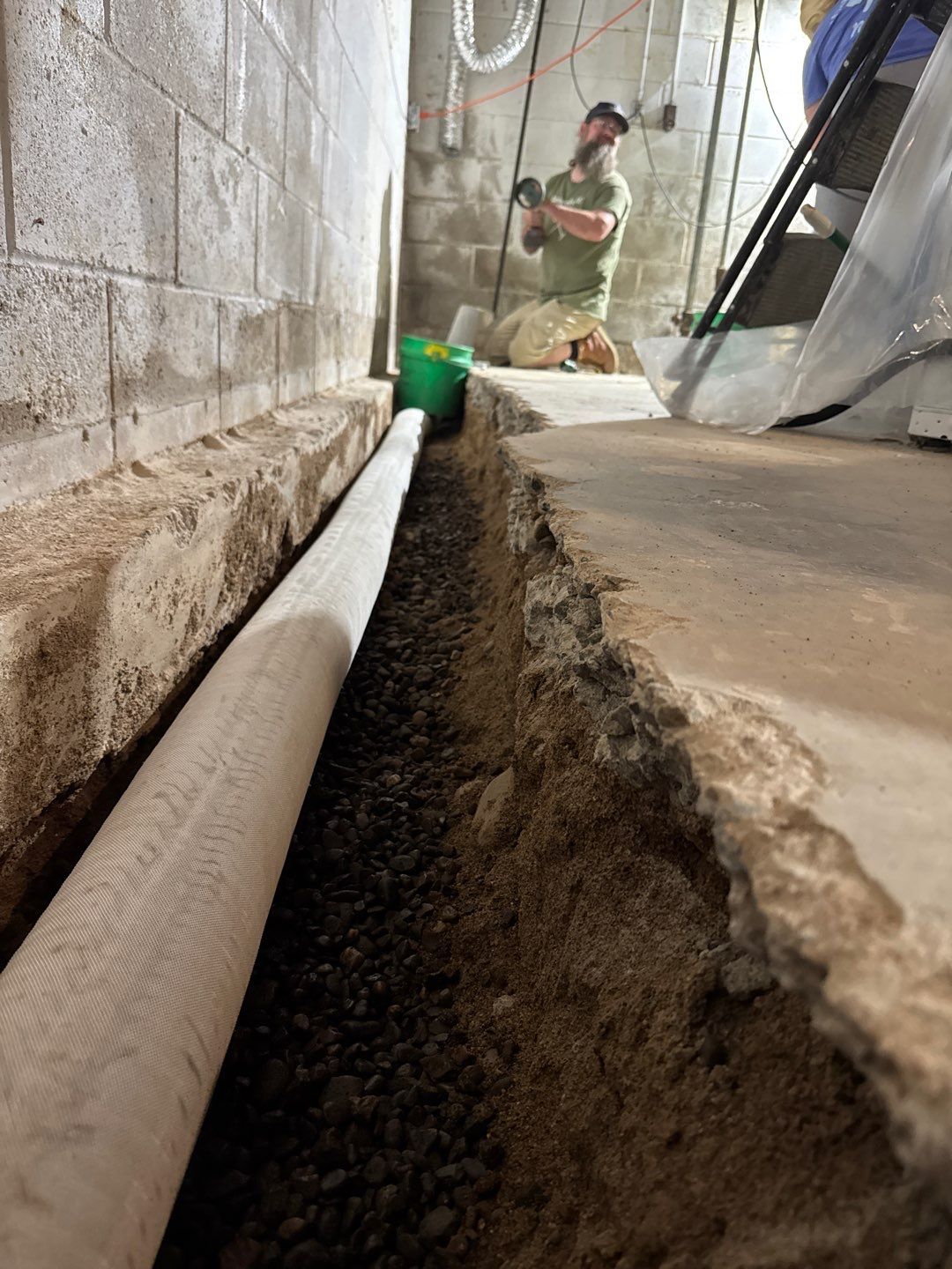 Interior Drain Tile Installation near Columbia Heights, MN by Waterproofing Northeast