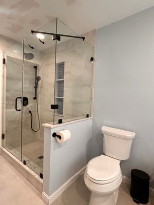 Shower using Tempered Shower Glass