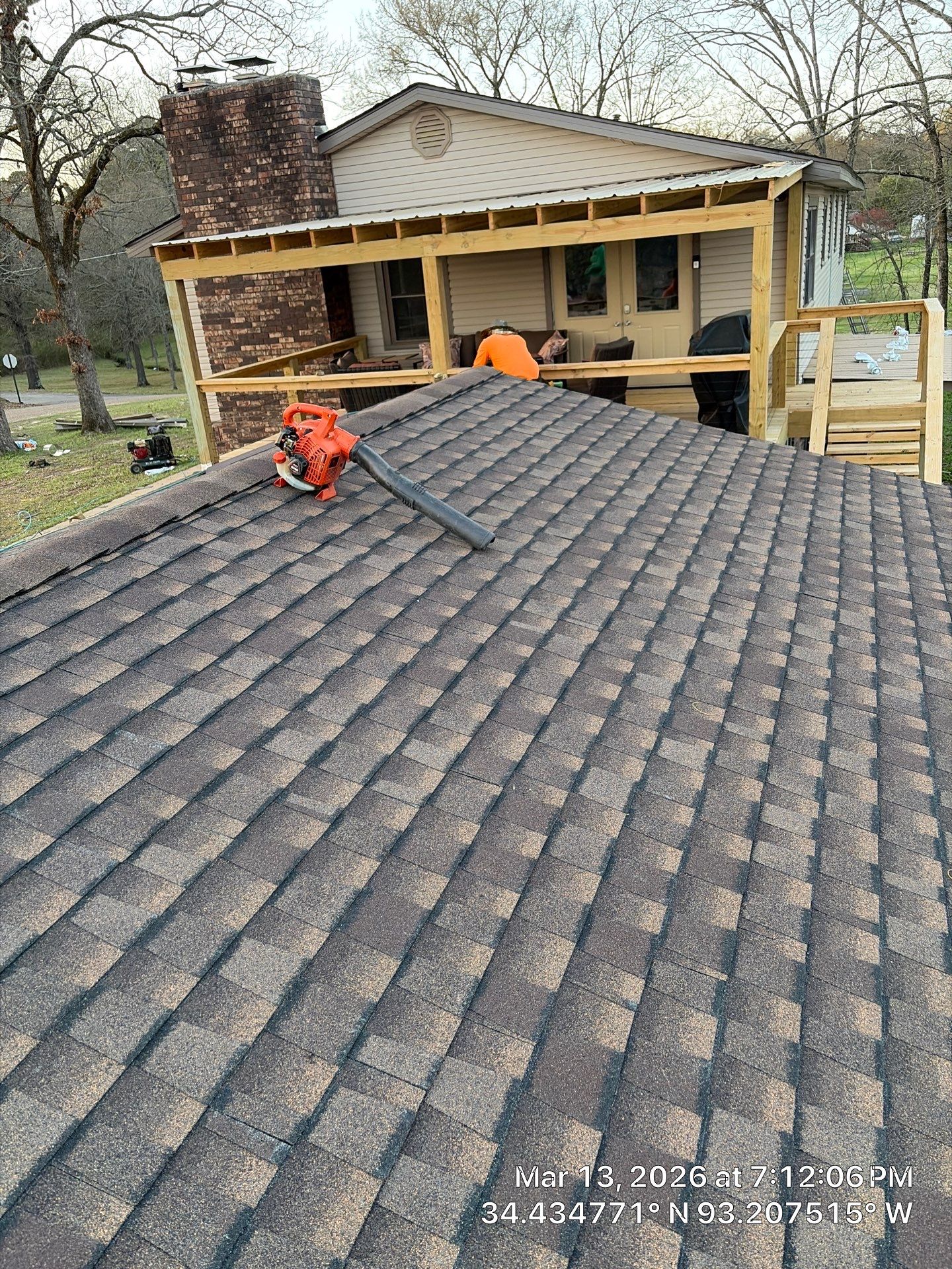 GAF Timberline UHDZ Shingle Roof Replacement and Decking Repair in Pearcy by Temple Roofing and Exteriors