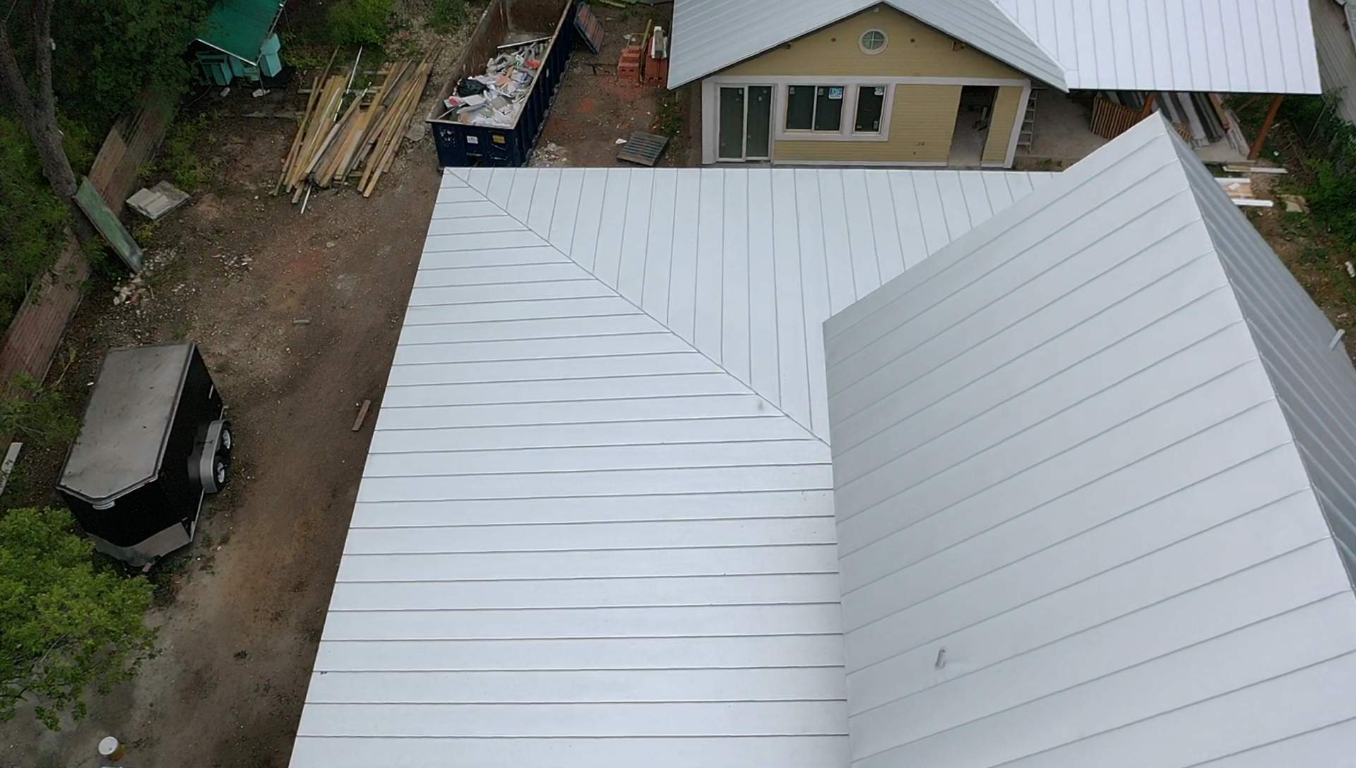 Residential Metal Roof Installation using McElroy Metal by Premier Roofing and Contracting