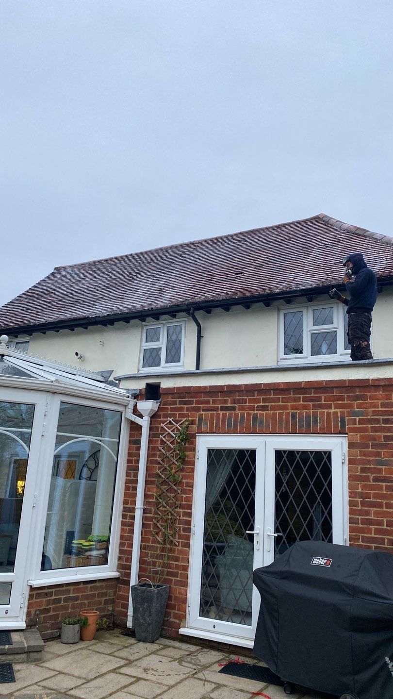 Roof Clean using Mosmatic FSC and Biocide by Ges Exterior Cleaning ltd