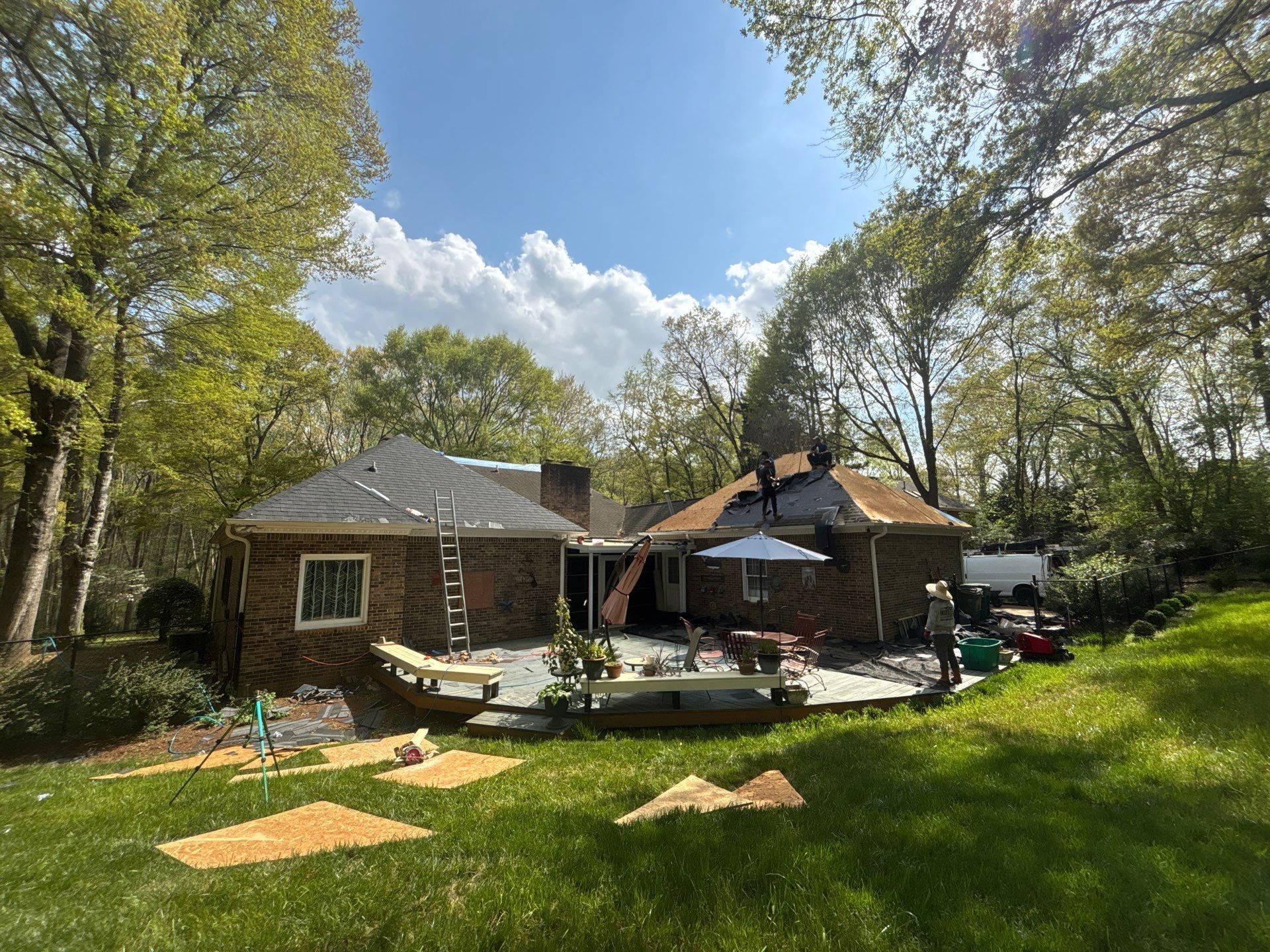Spartanburg Residential Roof Replacement with Architectural Shingles and Skylights by Roofers LLC