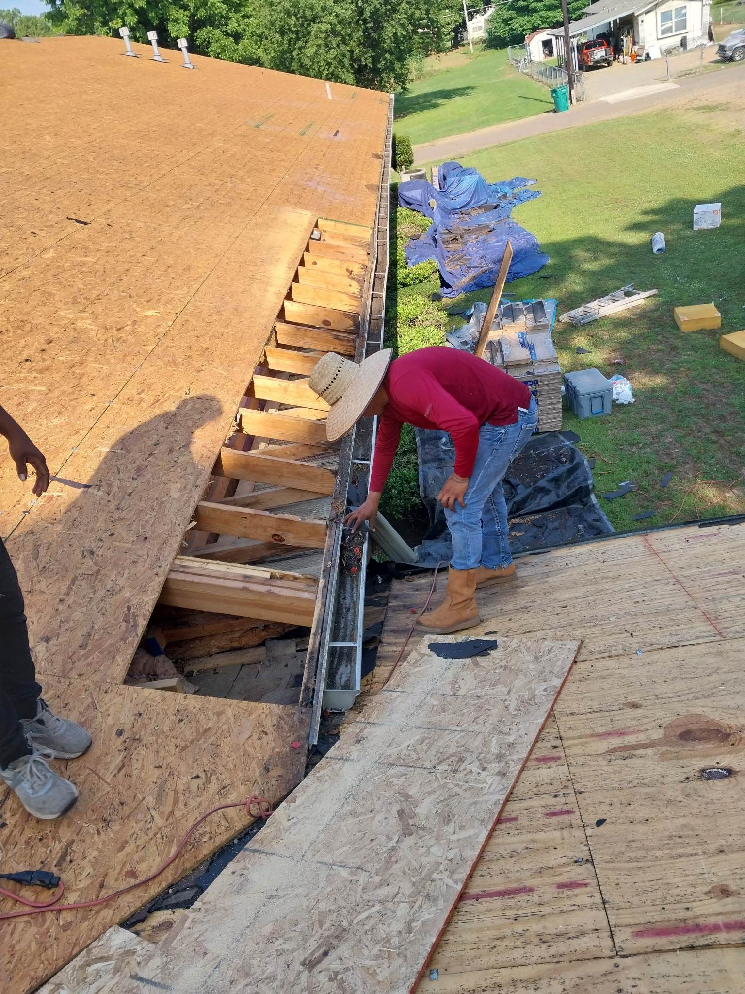Storm Restoration Reroof: 25 Year 3-Tab Shingle by Hostetler Roofing