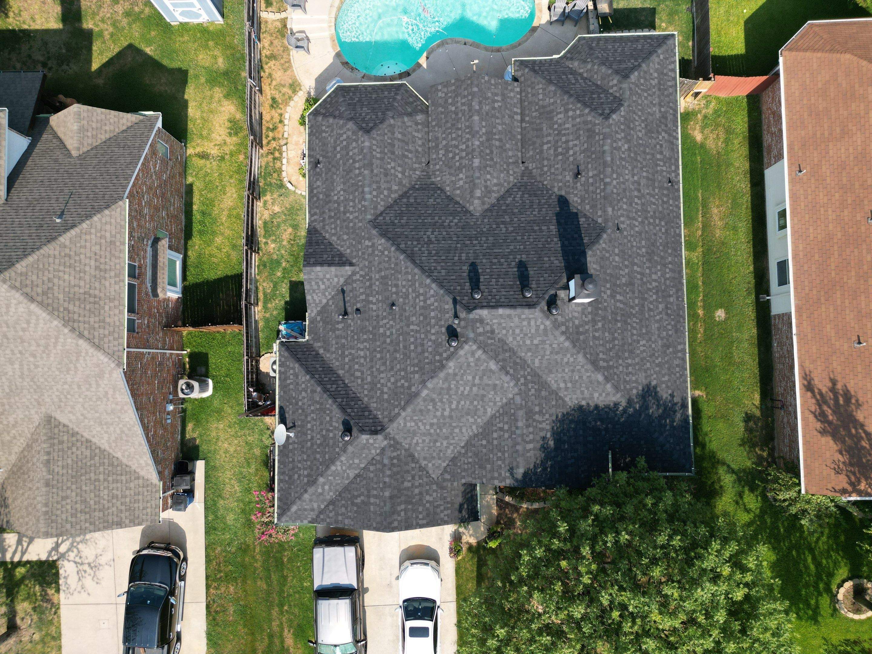 Final Roof Drone Shots by First Out Roofing 