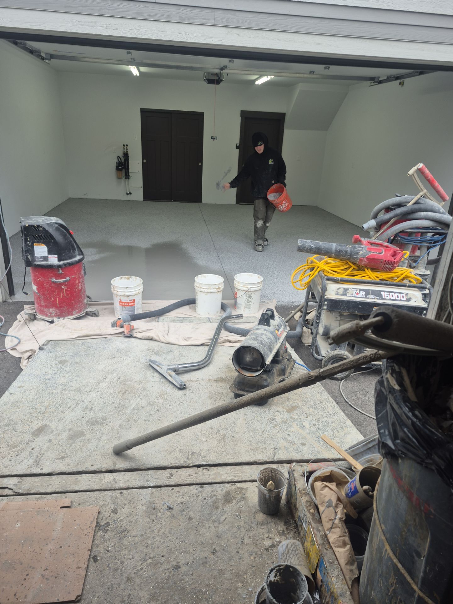 Garage and Porch Concrete Floor Transformation in Rathdrum by Croc Coatings, LLC