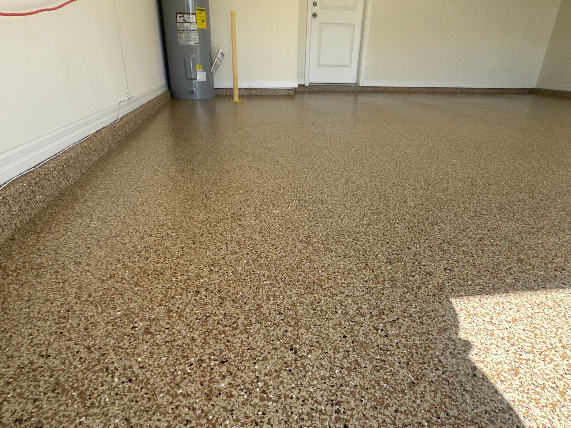 Garage Project in Newberry, FL in Pecan by Cross Creek Concrete Coatings