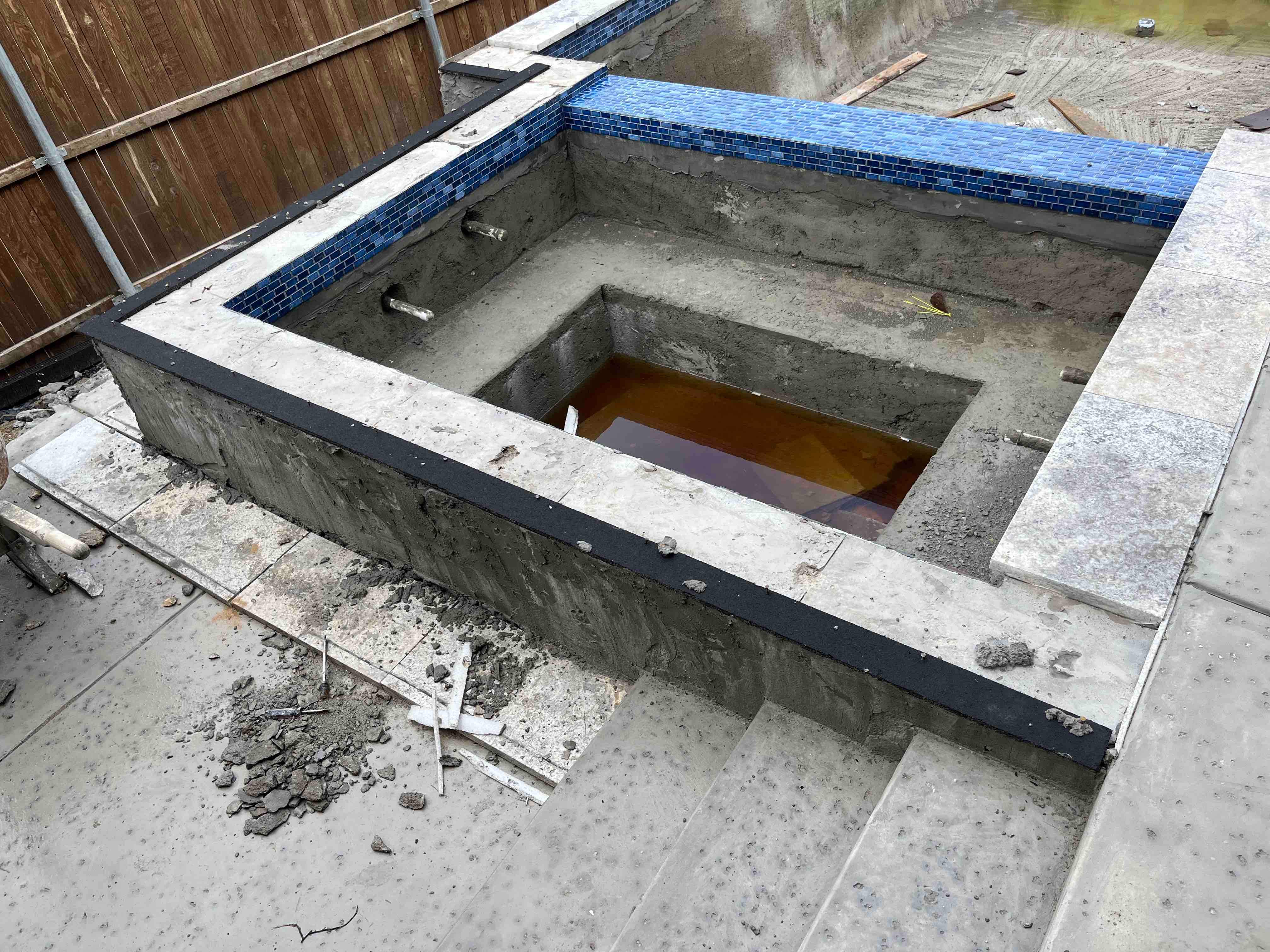 Modern Geometric Pool with Raised Spa by Pinnacle Pools and Spas - DFW