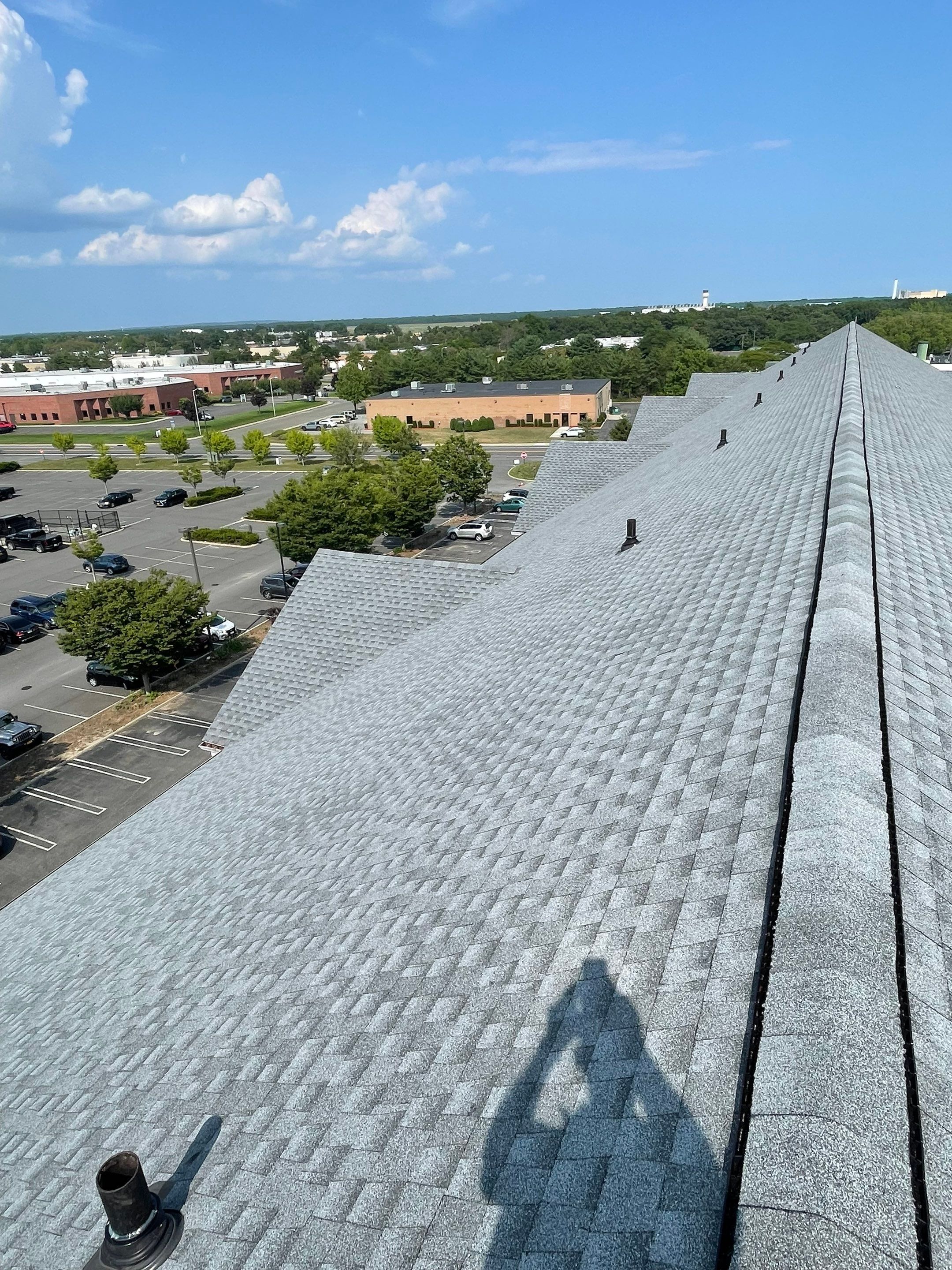 Commercial Roofing Installation using GAF Timberline / New Gutters and Downspouts by All Site Roofing