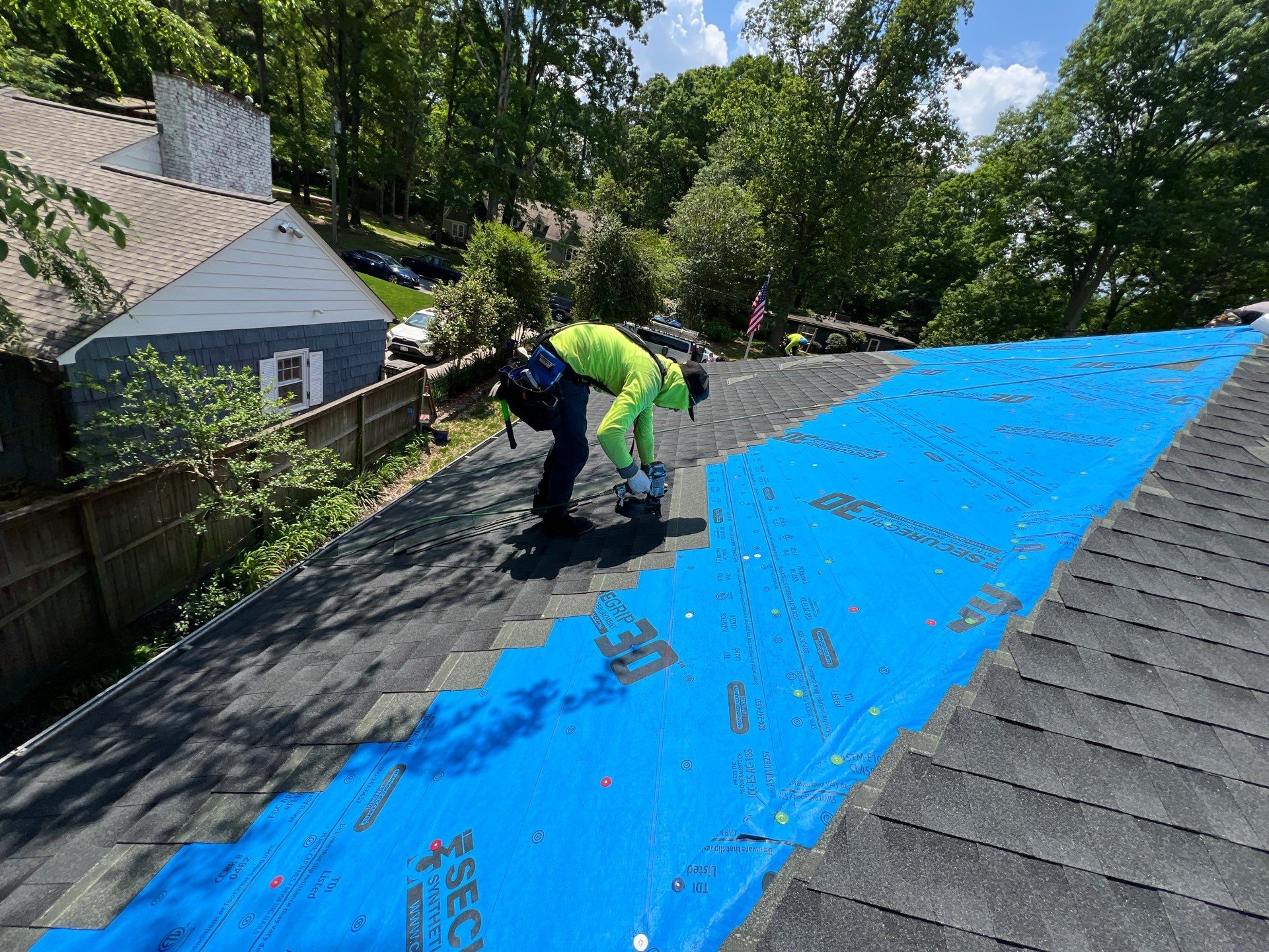 Residential Roofing Installation using GAF Timberline HDZ Charcoal by RISE Roofing & Restoration, LLC