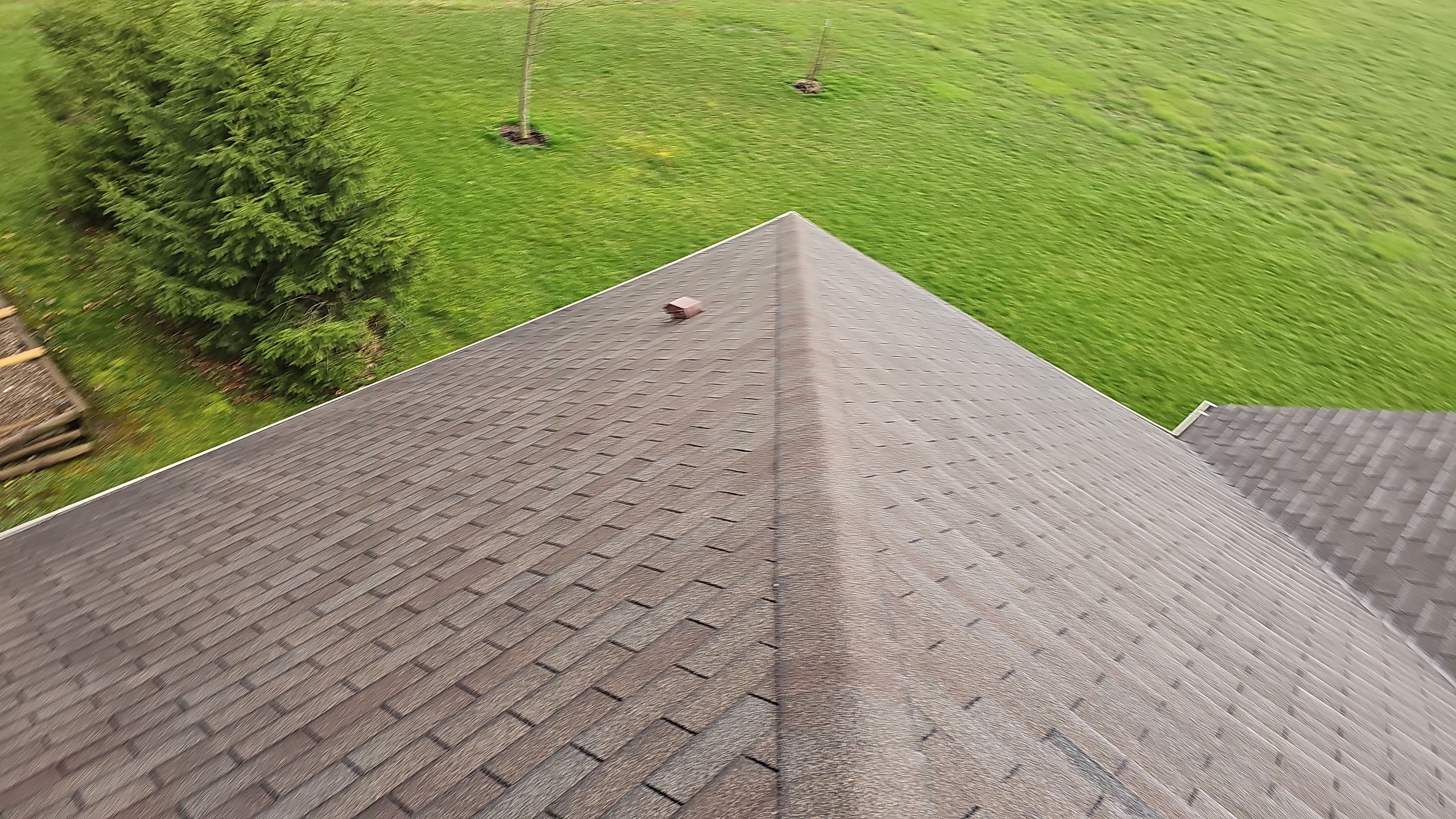 Atlas Pinnacle, Color, Weathered Wood, Drip Edge, Color, Royal Brown by Eagle Eye Roofing
