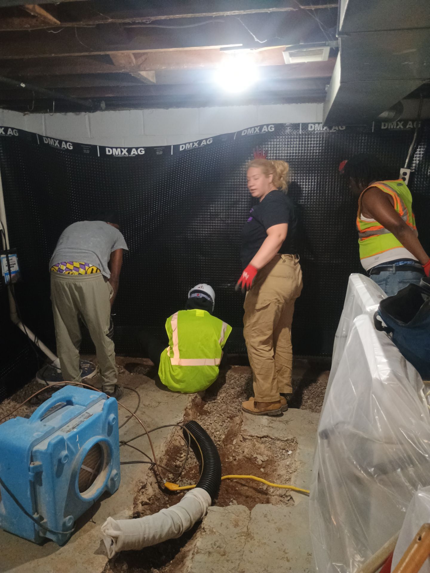 Interior Drain Tile & Yard French Drain in St. Paul, MN by Waterproofing Northeast