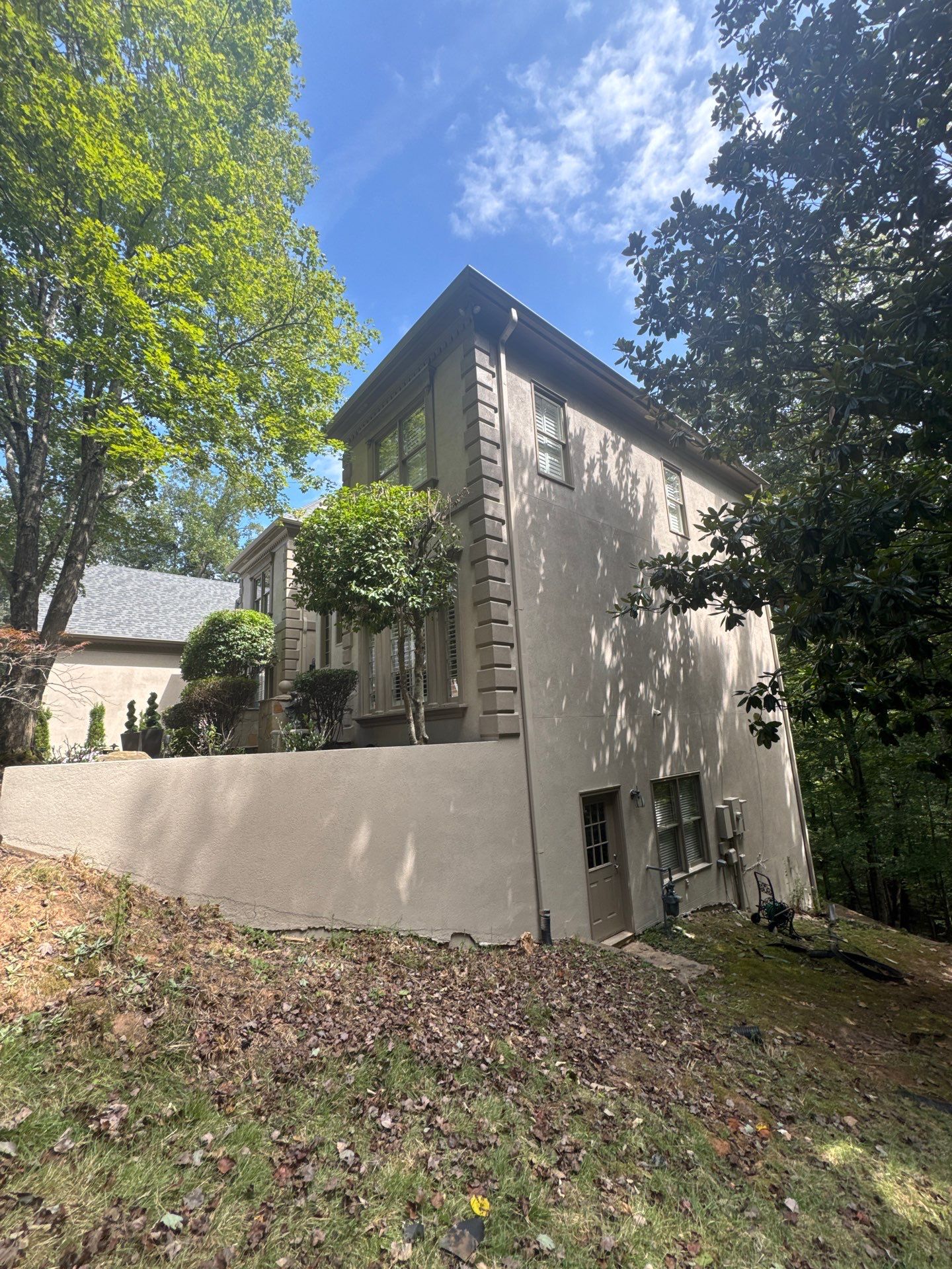 Full Exterior Stucco Painting and Restoration in Roswell Georgia by Swift Home Renovations