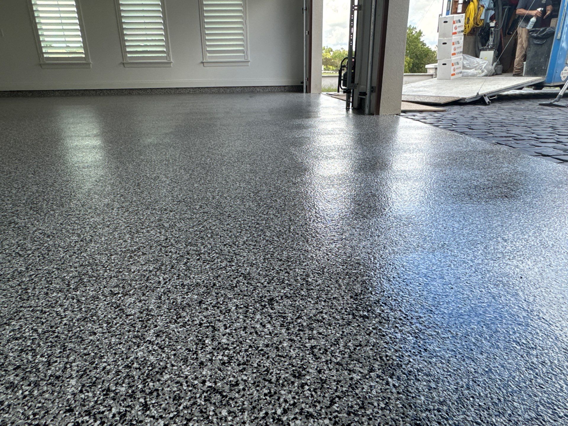 Garage Project in Newberry, FL in Domino by Cross Creek Concrete Coatings
