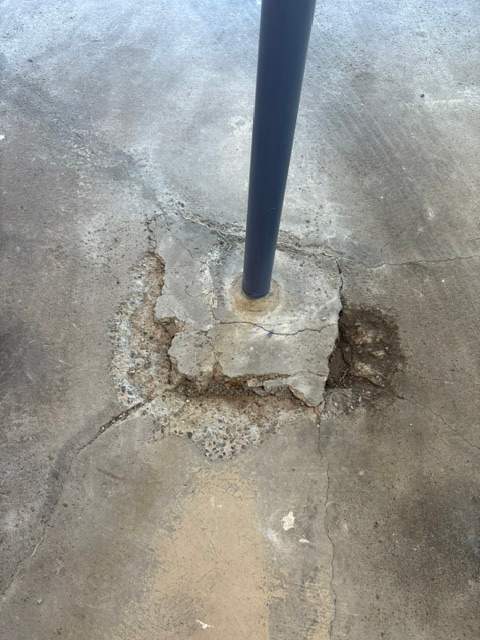 Vintage Cobalt Garage Coating by NG Masonry & Construction LLC