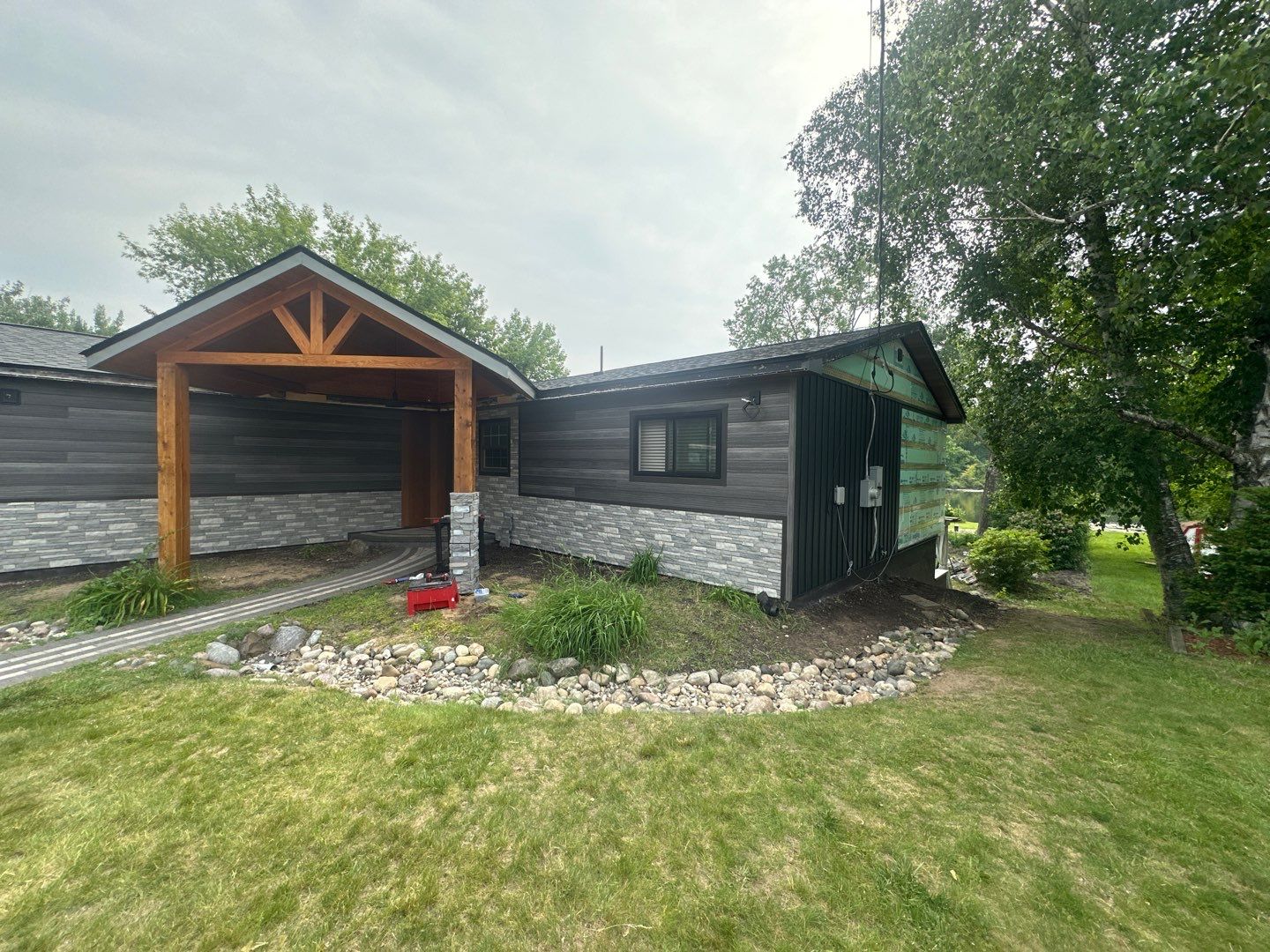 Siding Replacement using Alside Gray Oak by 180 Contractors