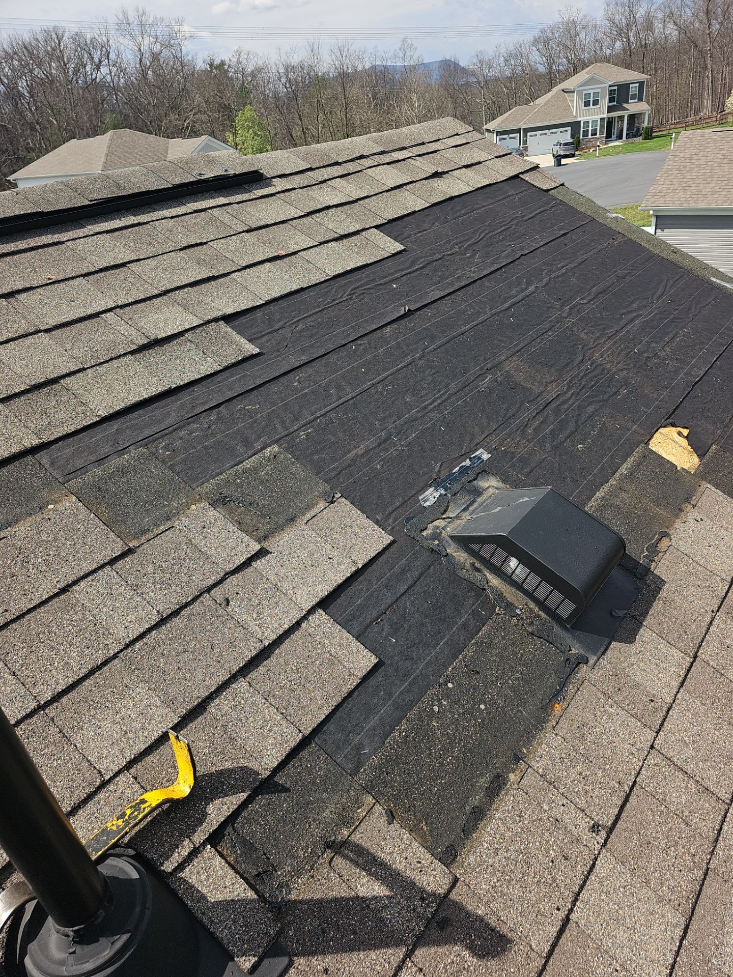 Roof Repair - Vents and Improper Nailing by Winchester Roofing