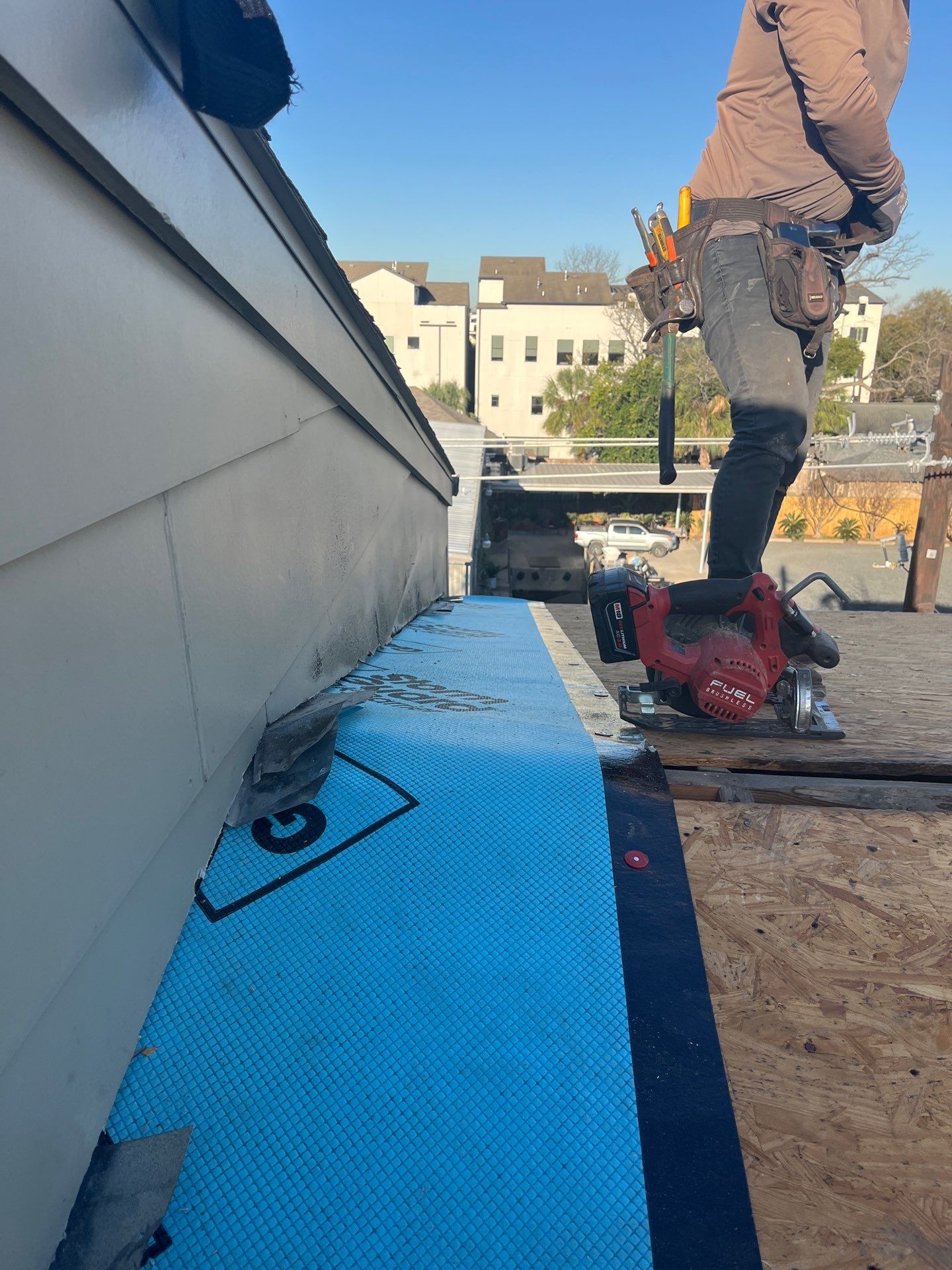 Residential Roofing Installation using GAF Timberline HDZ (Pewter Grey) by WABO Roofing Systems 