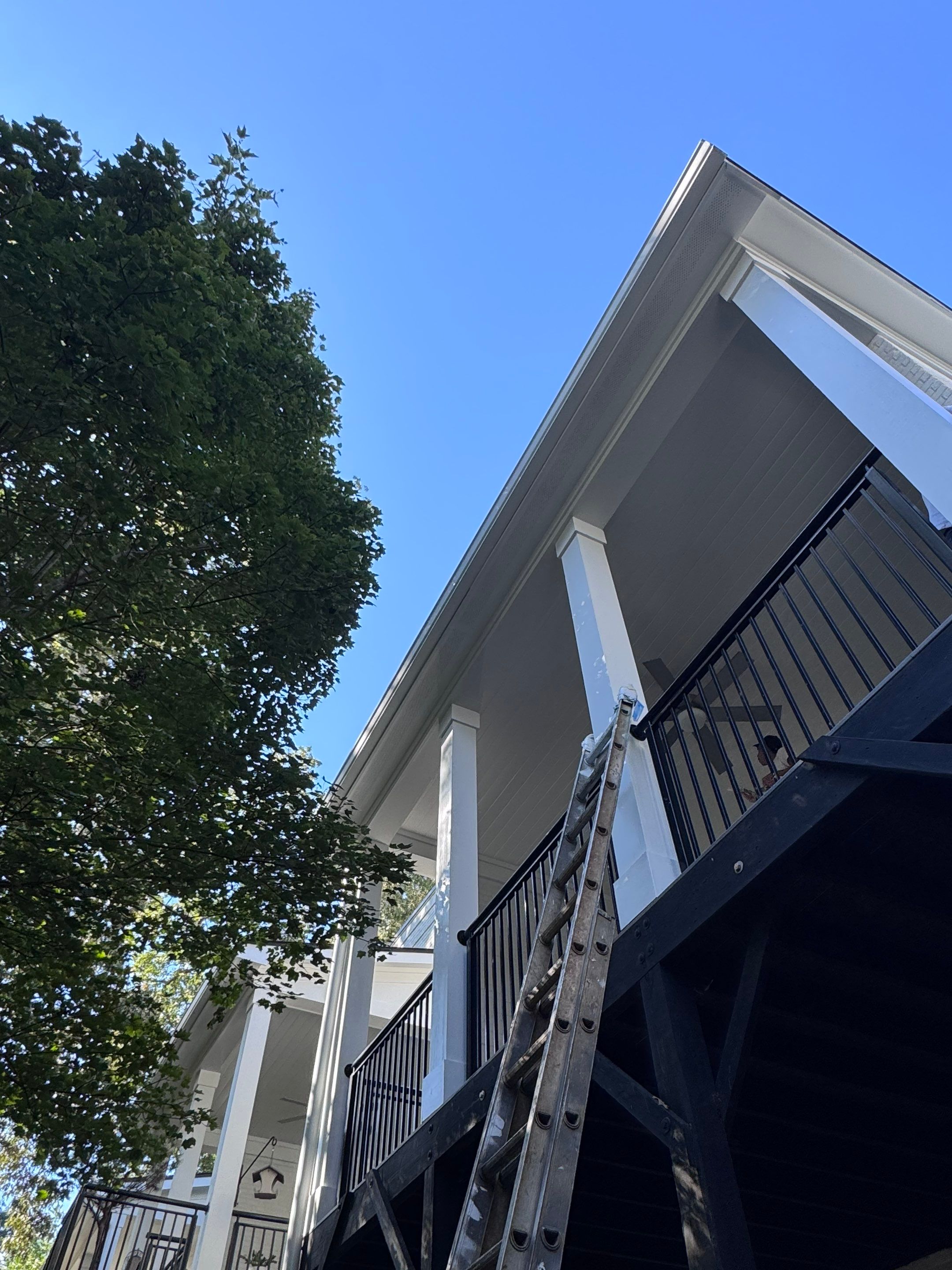 White Masonry Painting and Porch Refinishing in Atlanta by PGP Surface Solutions, LLC