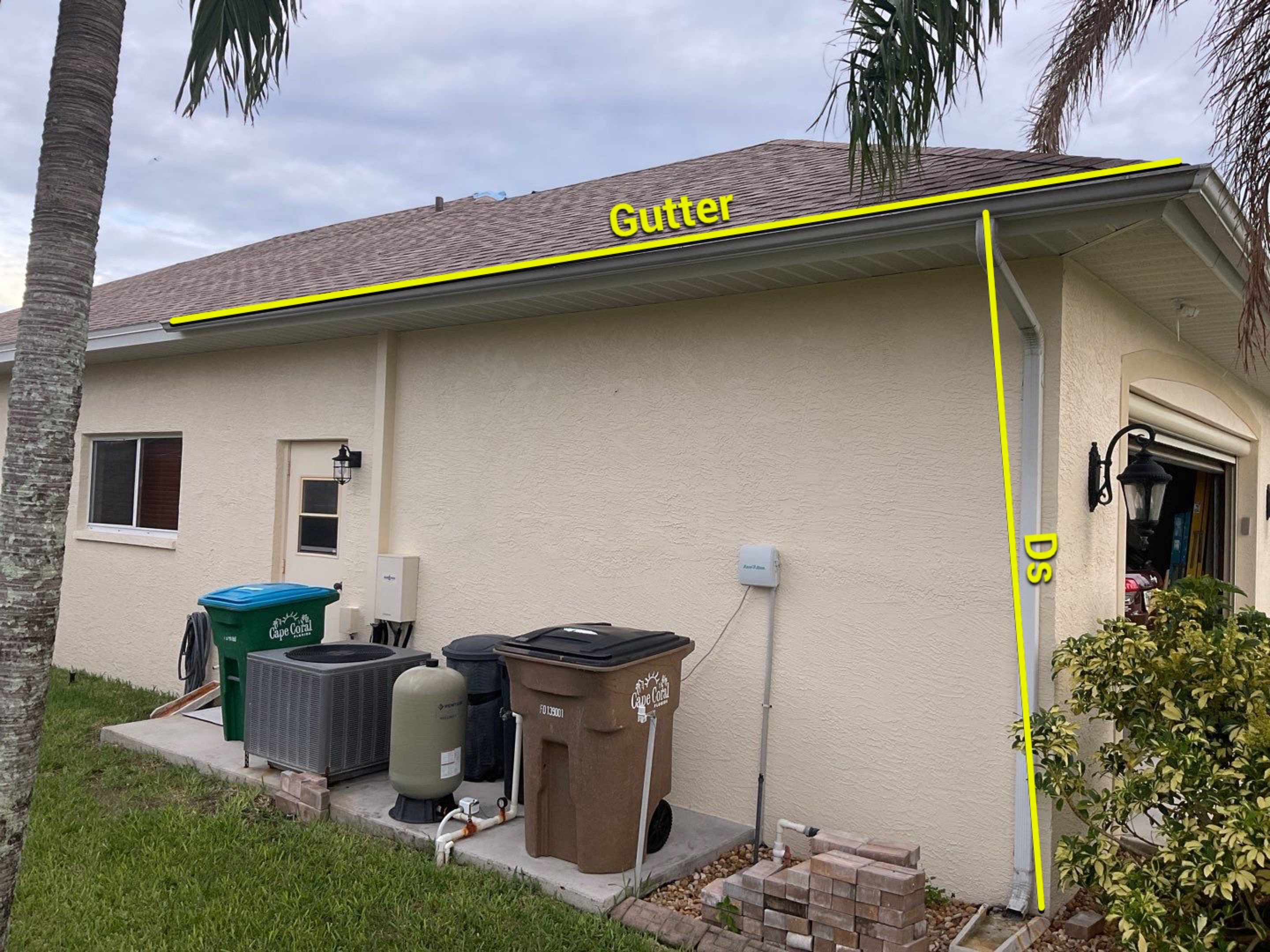 Gutter Installation Wedge in Cape Coral FL by Gutter Professors