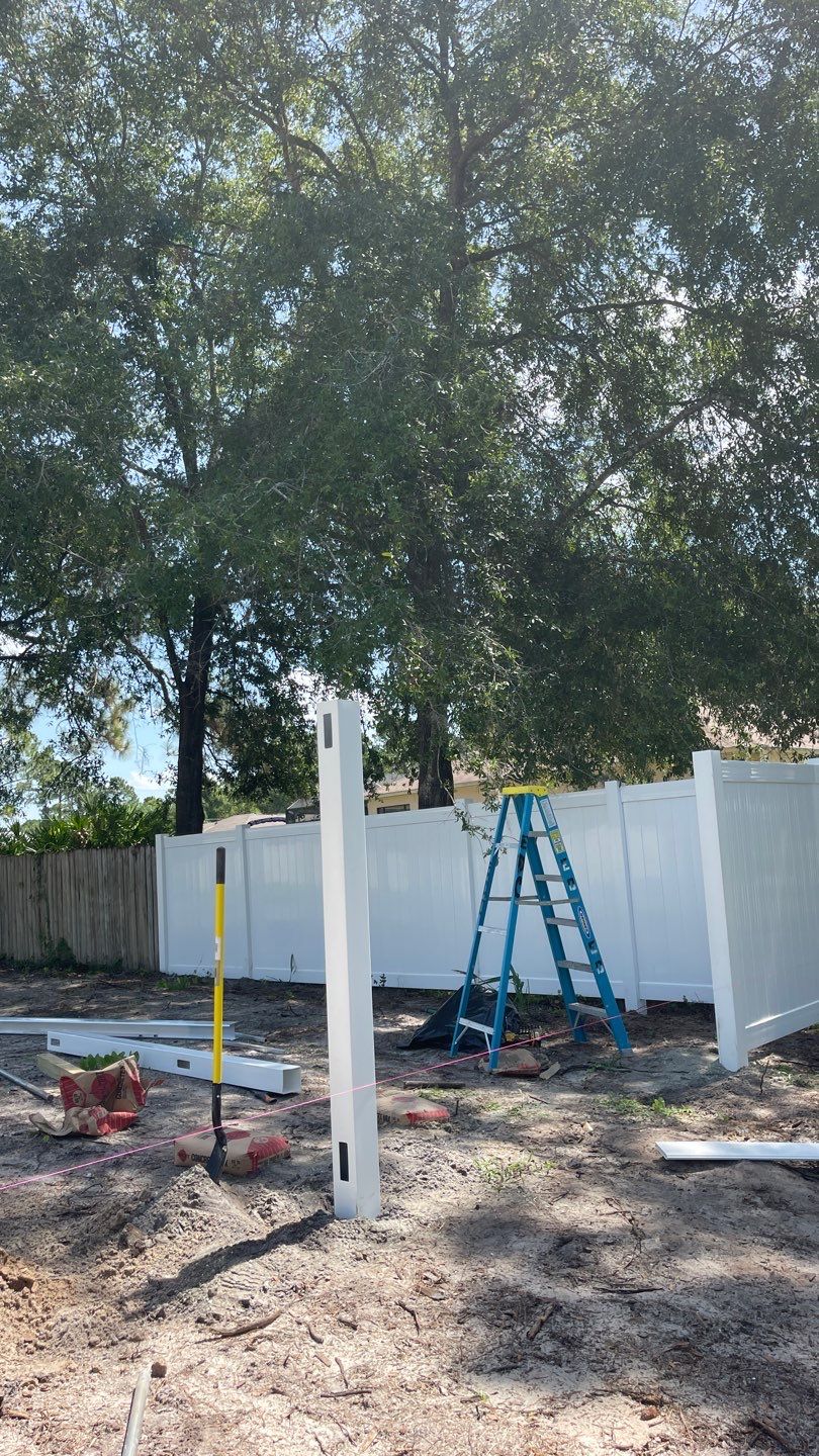 North Port, FL 6 ft. Tall White Vinyl Privacy Fence  by Asap fence and gates, LLC