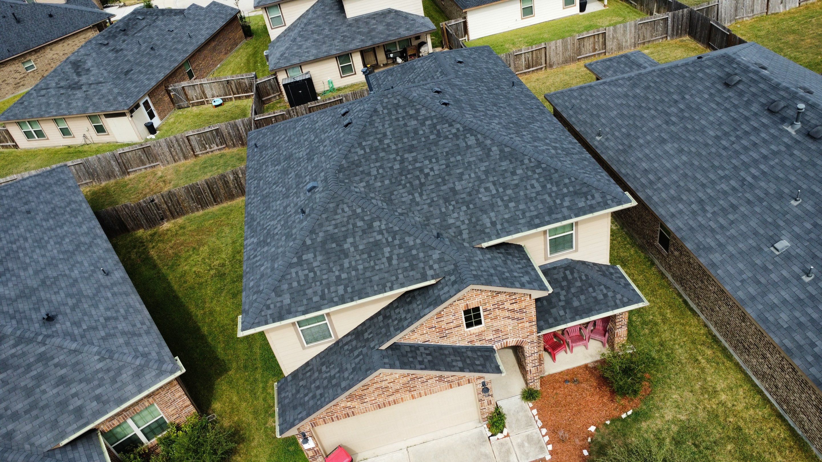 Reroof after Hurricane Beryl by Berry Good Roofing 