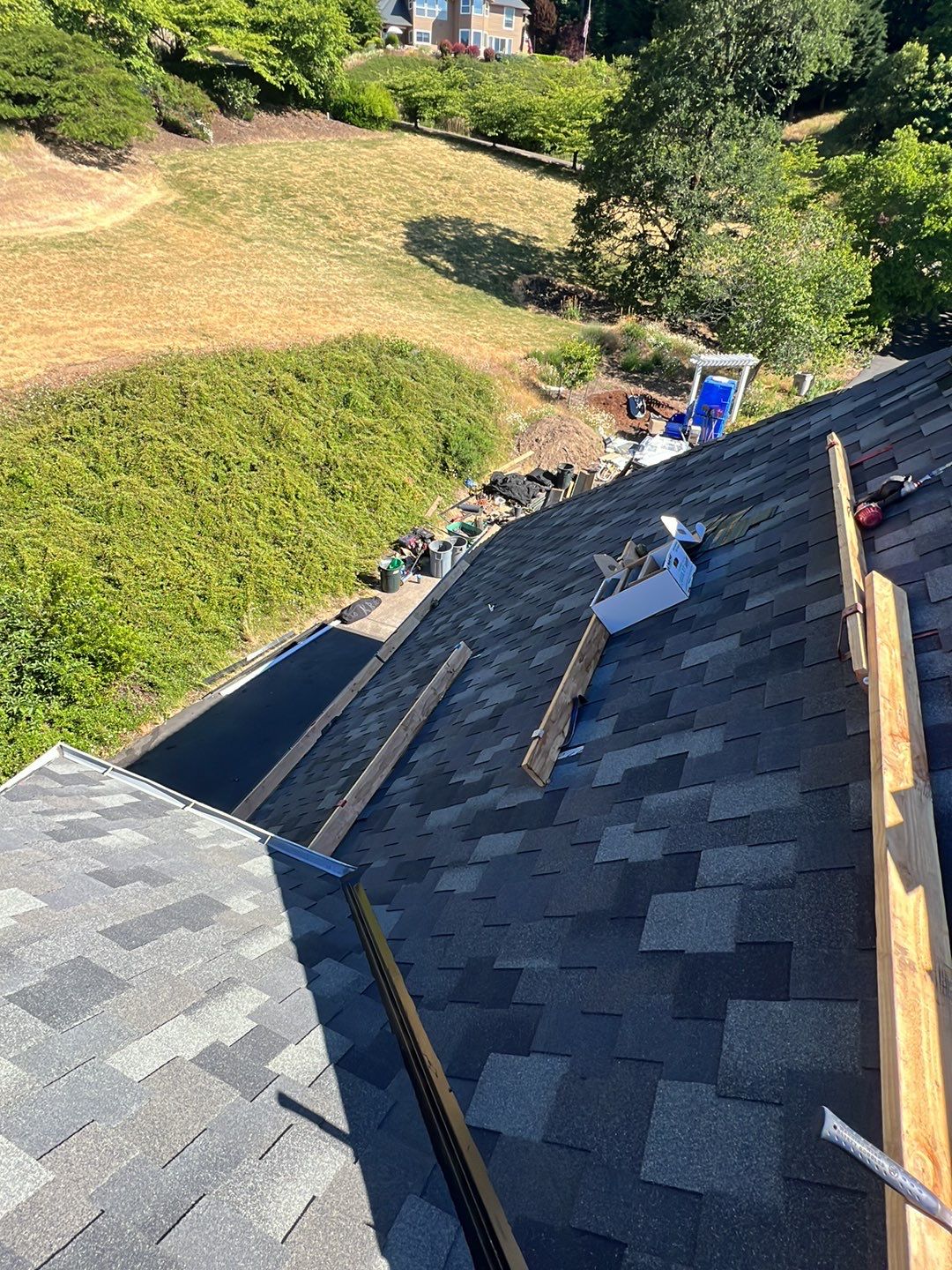 Residential Roofing Installation using Malarkey Windsor 50 Year Shingle (Color: Storm Grey) by Orezona Building & Roofing Company, Inc.