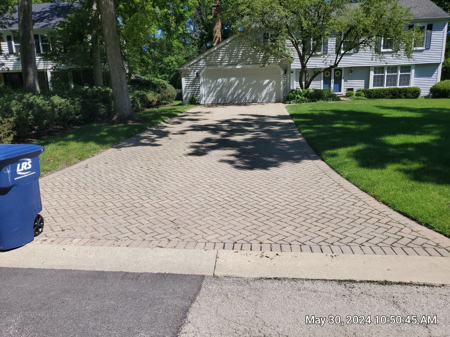 Brick paver clean, sand and seal.  using Polysweep polymeric sand by Northern Power Washing LLC.