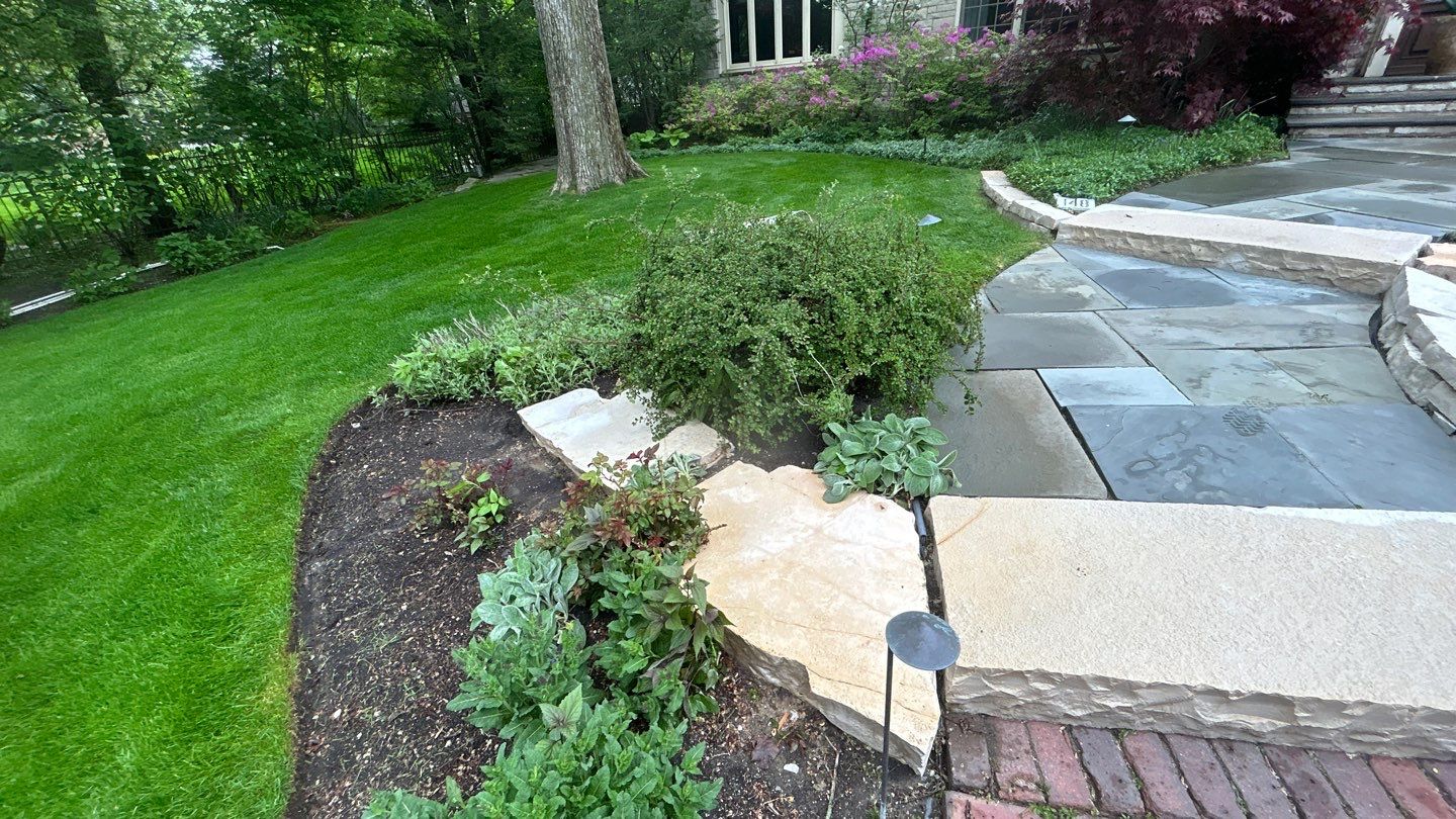 Winnetka, IL bluestone patio cleaning by Northern Power Washing LLC.