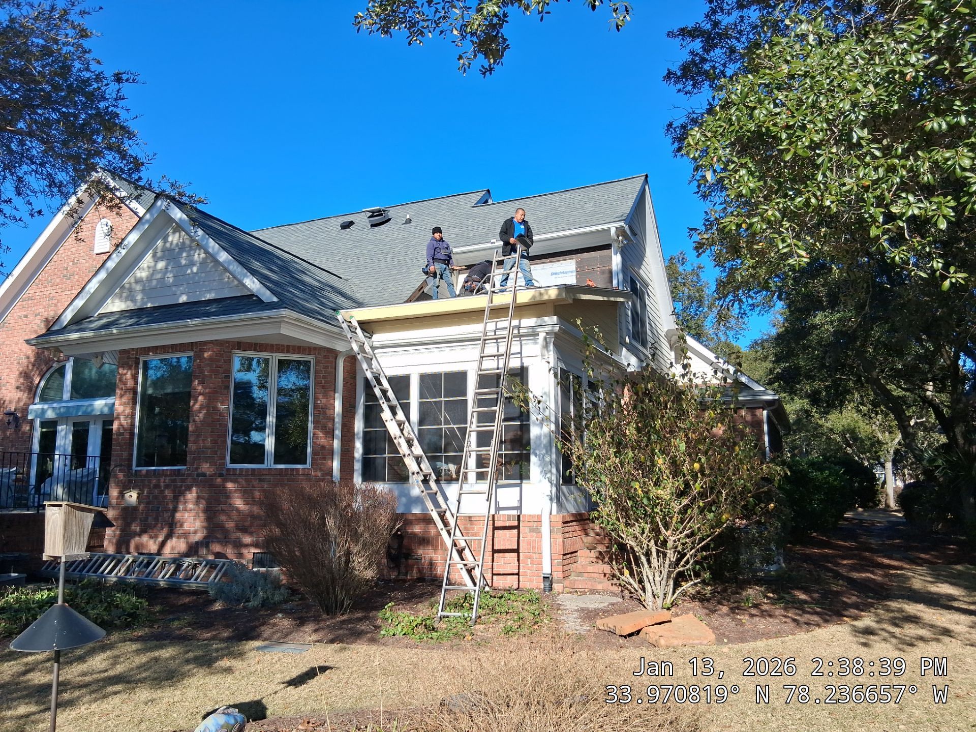 Deck Removal and Roof Addition in Winding River Plantation Bolivia NC by RGR Construction and Roofing, LLC