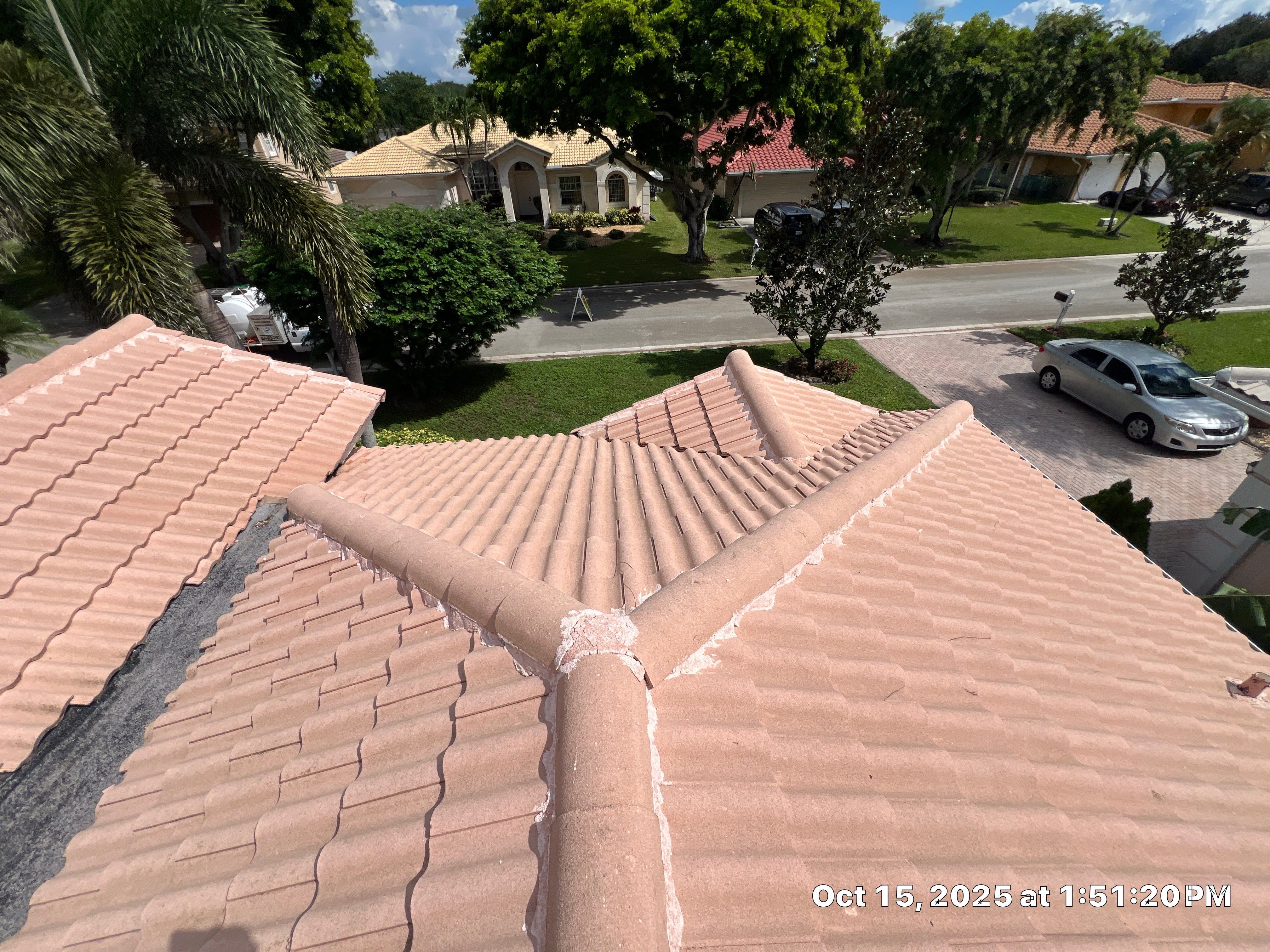 Dirty old Roof Coral Springs by BKB Pressure Cleaning LLC