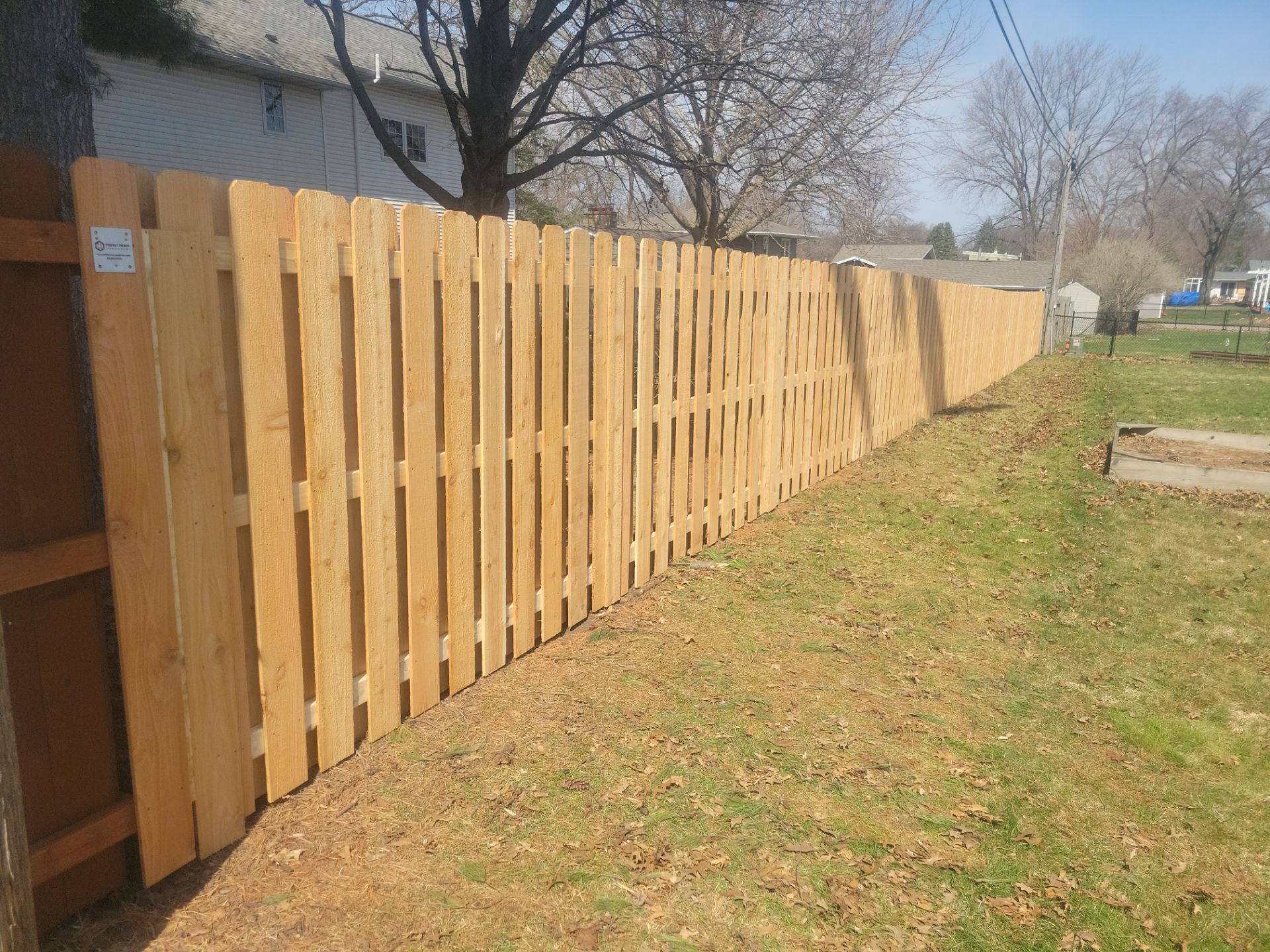 Cedar Shadowbox Wood Privacy Fence Installation in Cedar Falls by Perfect Picket Fence and Stain