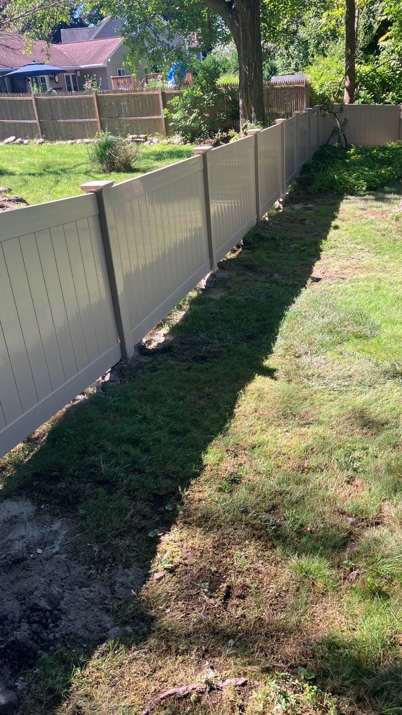 Vinyl Privacy fence - Clay 4' tall  by DiGiorgi Roofing and Siding Inc