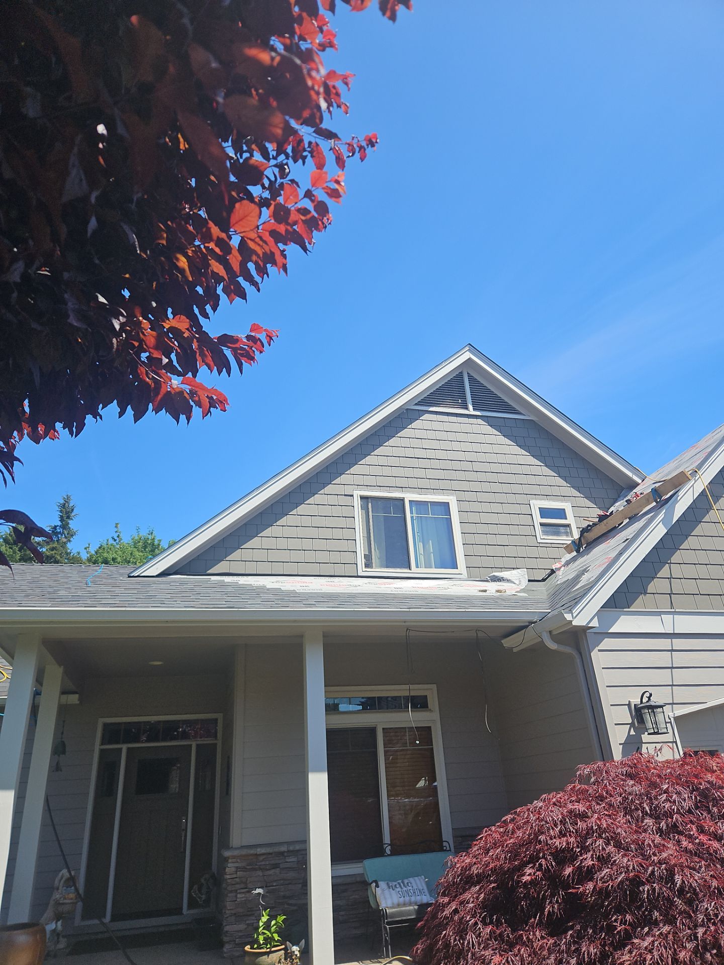 Residential Roofing Installation using Malarkey Vista (Color: Black Oak) by Orezona Building & Roofing Company, Inc.