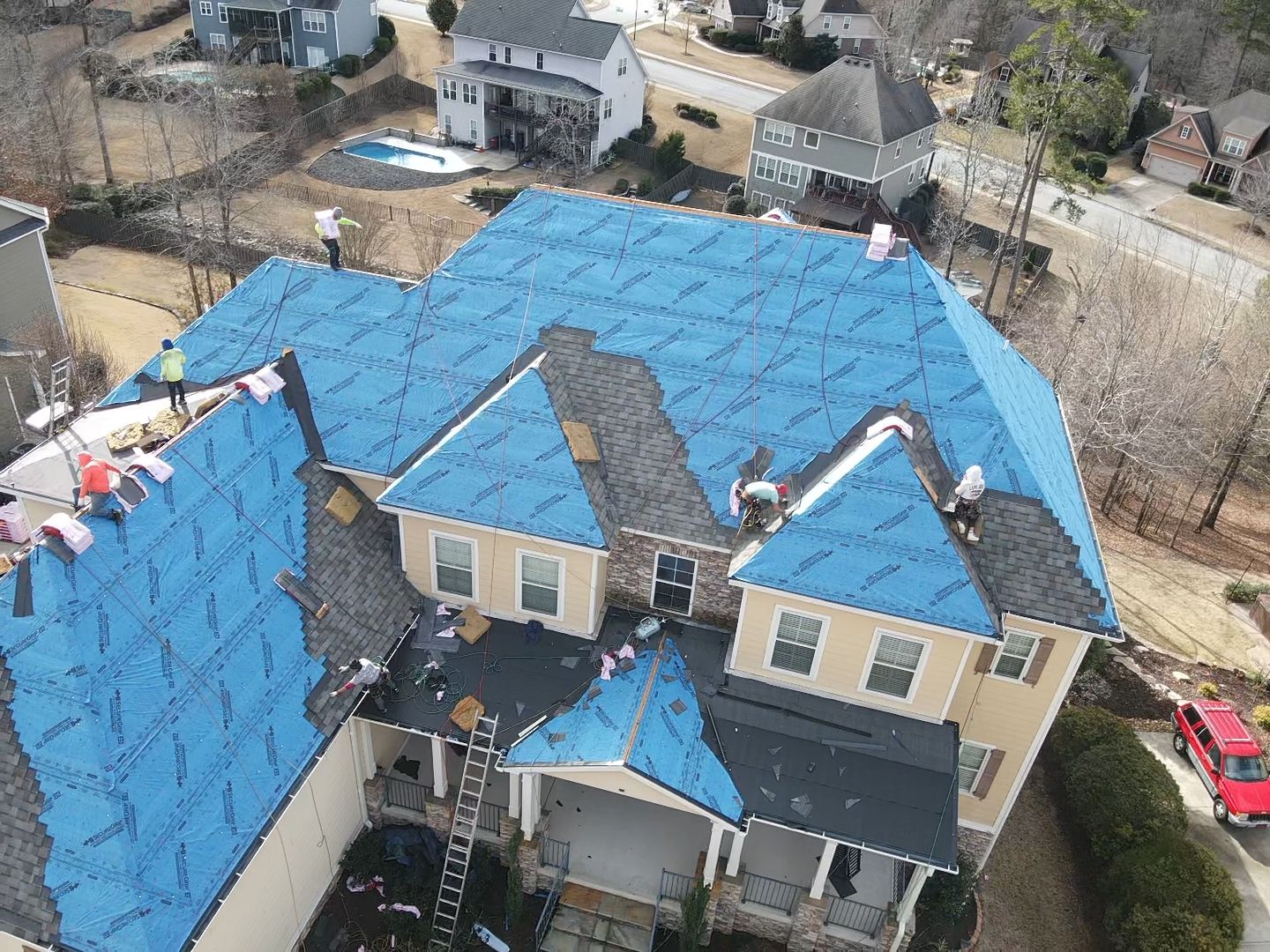 Residential Roofing Installation using Owens Corning by Inspector Roofing and Restoration