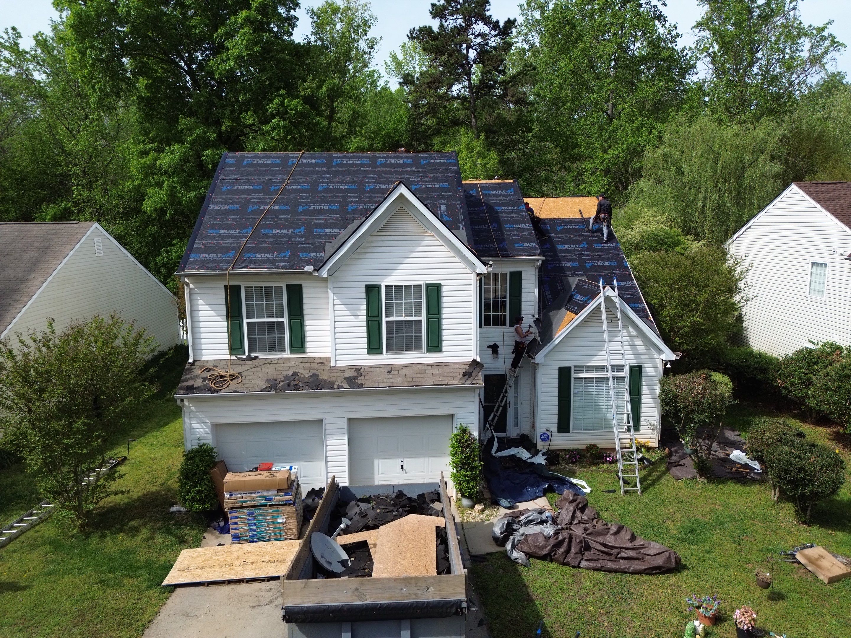 Roof and gutter replacement by hail and wind damage by Just Brilliant Restoration JBR