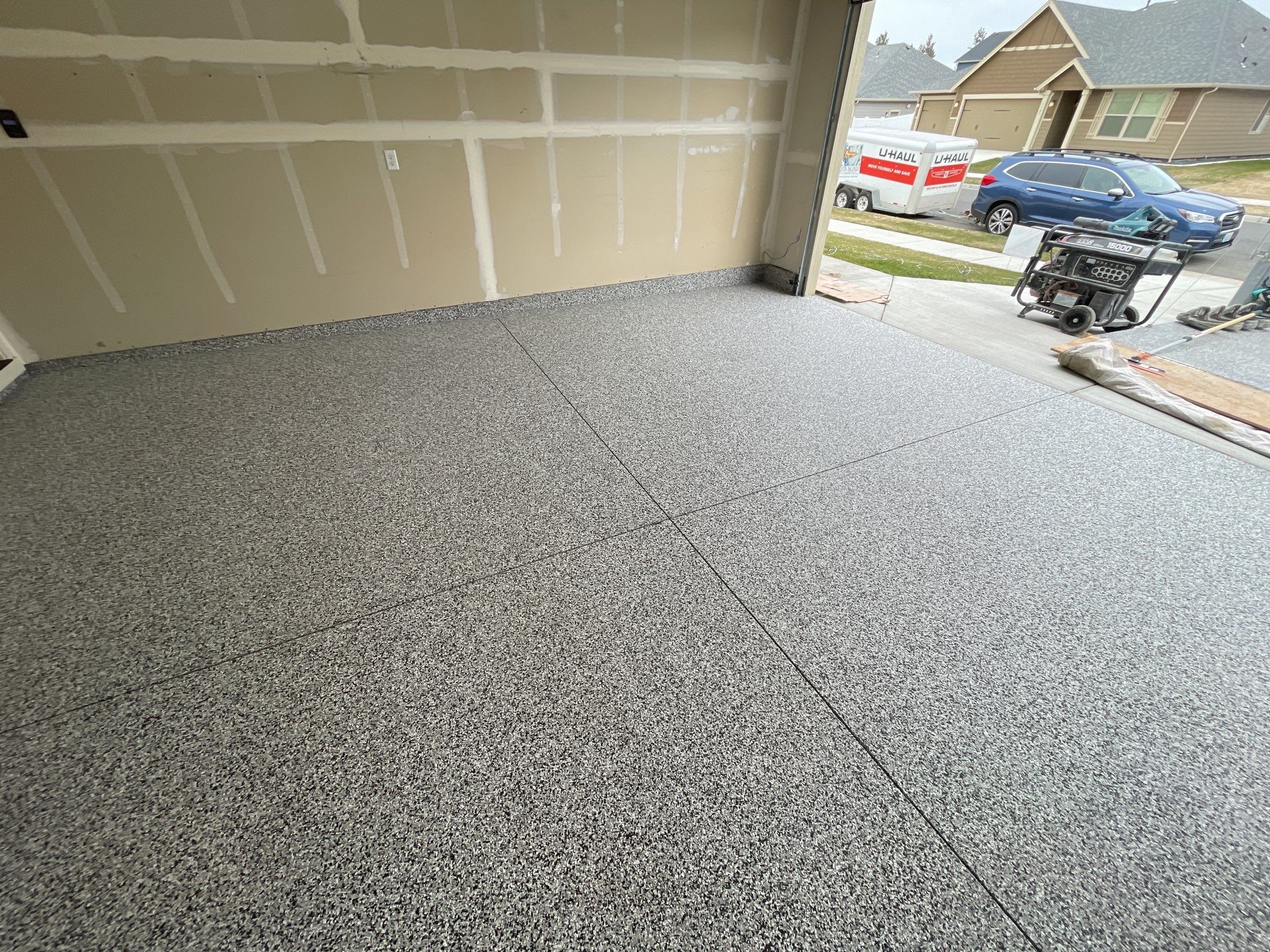 Garage Transformation using Domino by Croc Coatings, LLC