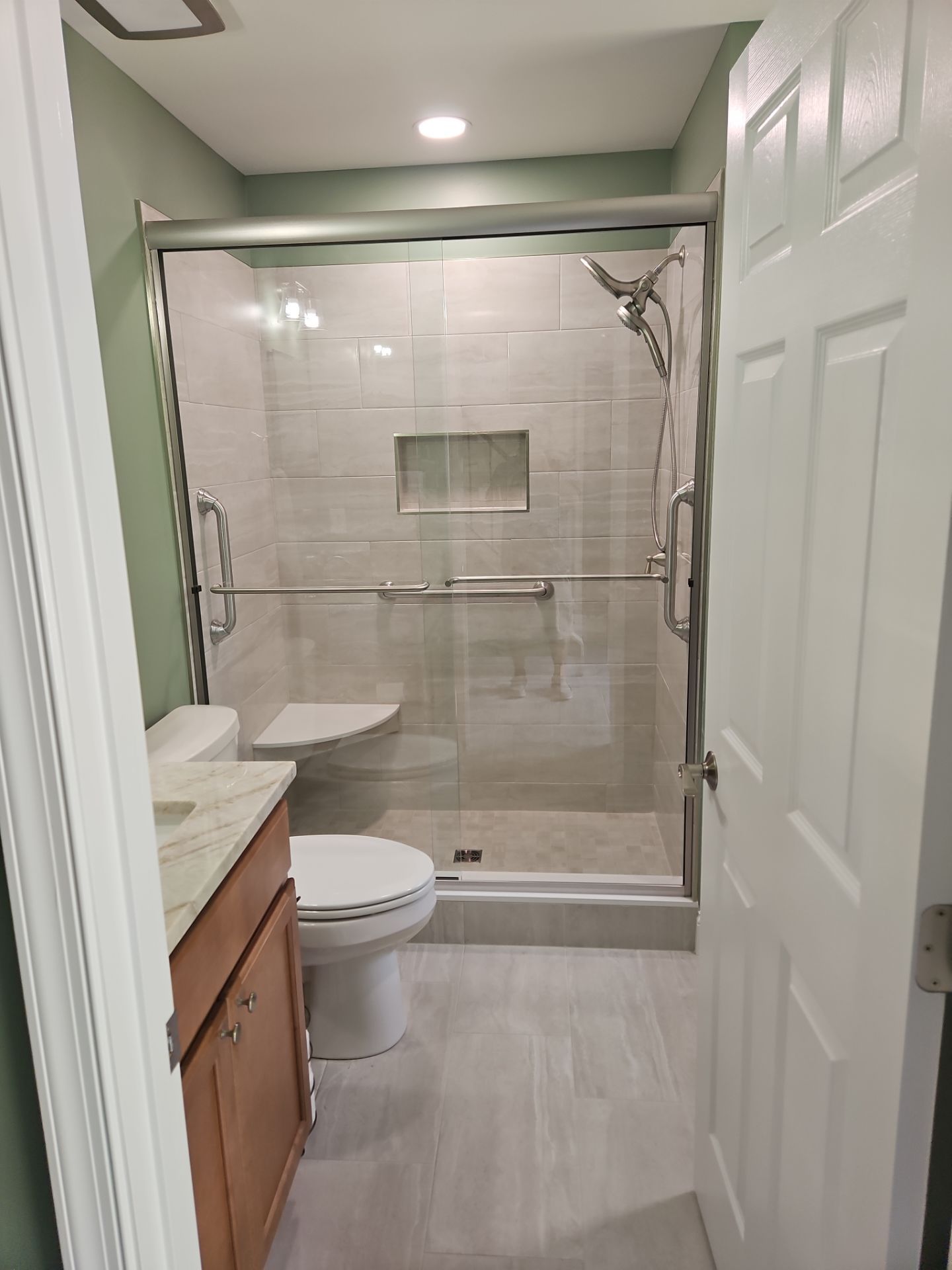 Expanding Powder room to full bath with laundry  by A R Crowell Plumbing/Finishing Touch Remodeling