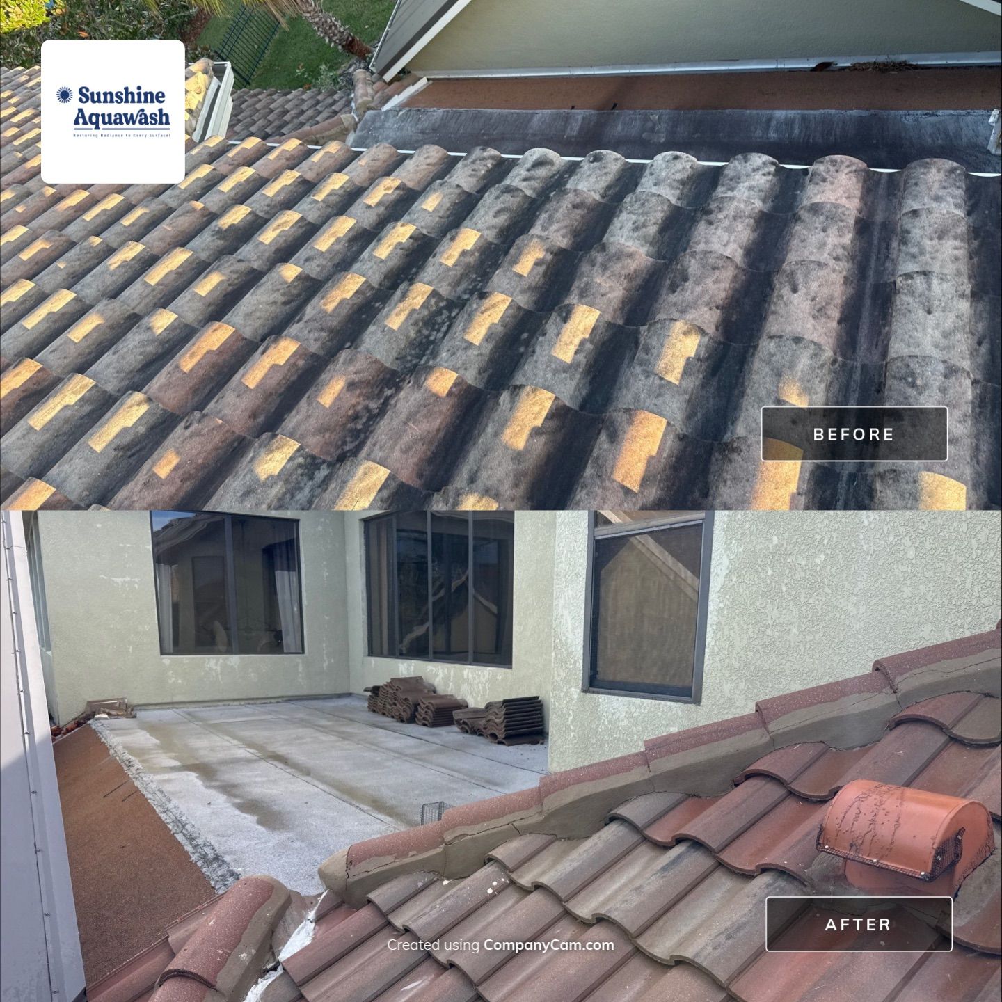 Roof Cleaning & Pool Deck Cleaning! Winding River, Bradenton, FL by Sunshine AquaWash